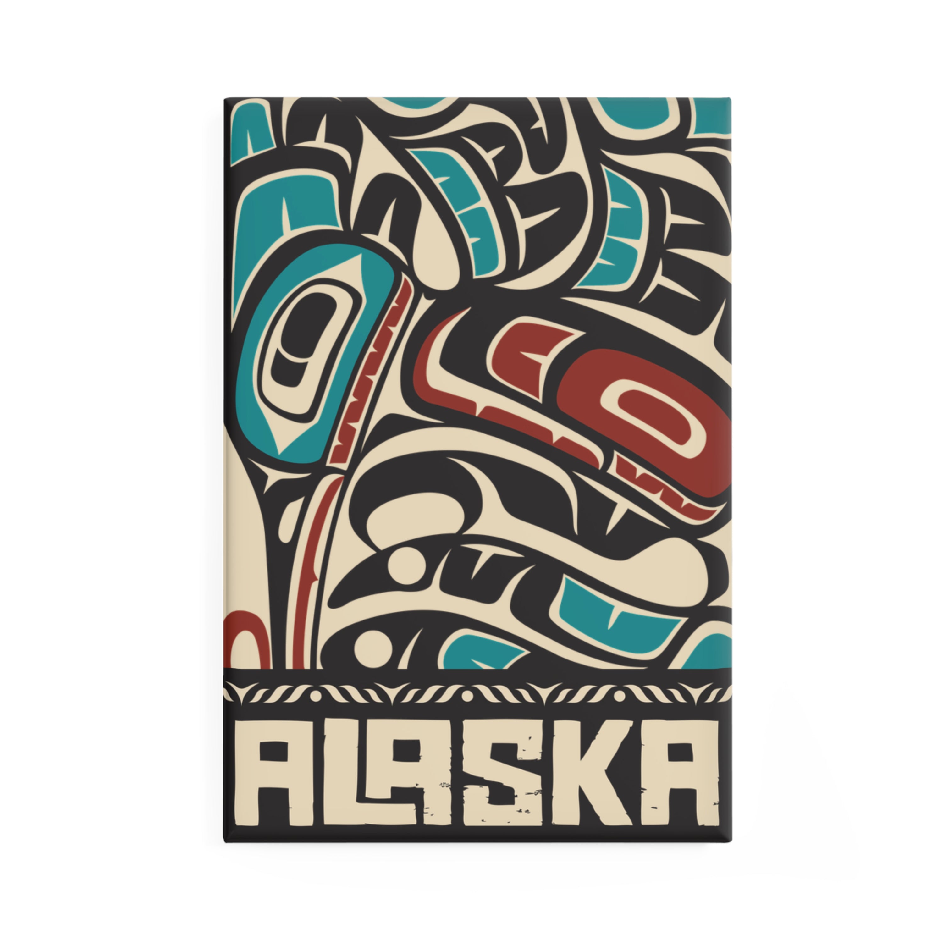 Metal Button Magnet - Alaska Tribal Hummingbird - AK State Line™ Collection