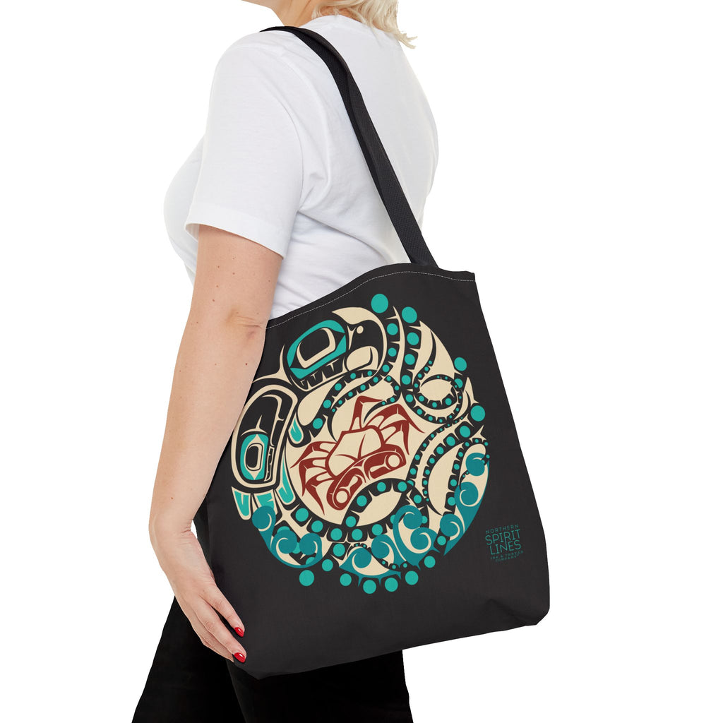 Canvas Tote Bag - Classic Tribal Octopus Print - Northern Spiritlines™