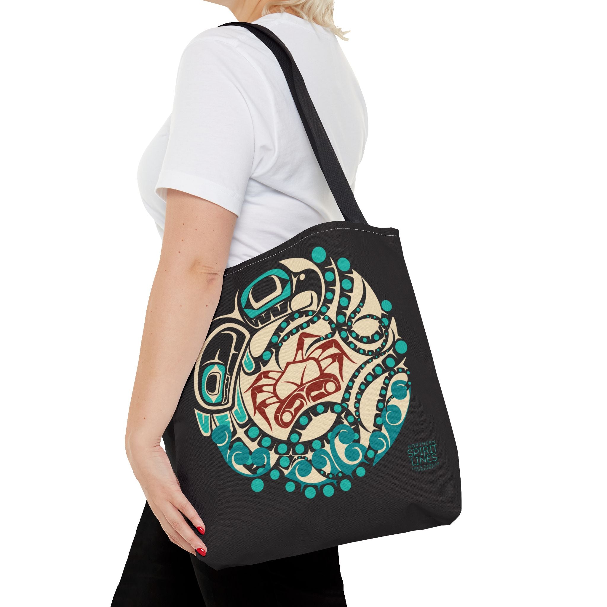 Canvas Tote Bag - Classic Tribal Octopus Print - Northern Spiritlines™