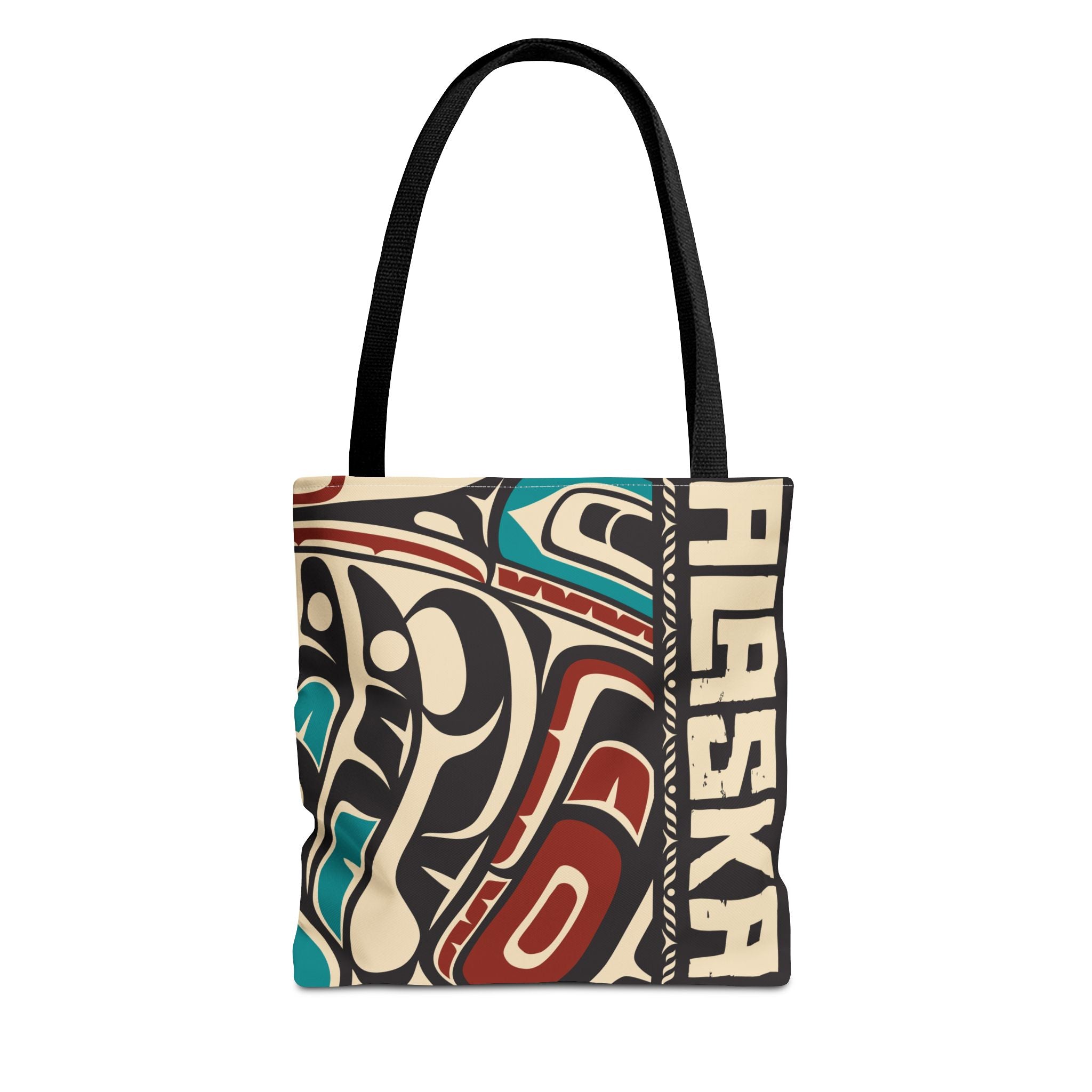 Canvas Tote Bag - Style No. 1 Rustic Alaska Tribal Hummingbird - AK State Line™ Collection
