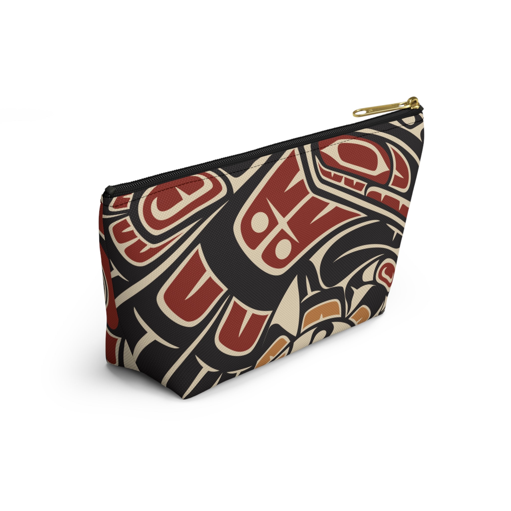 Travel Accessory Zipper Pouch - Classic Tribal Raven Print - Northern Spiritlines™