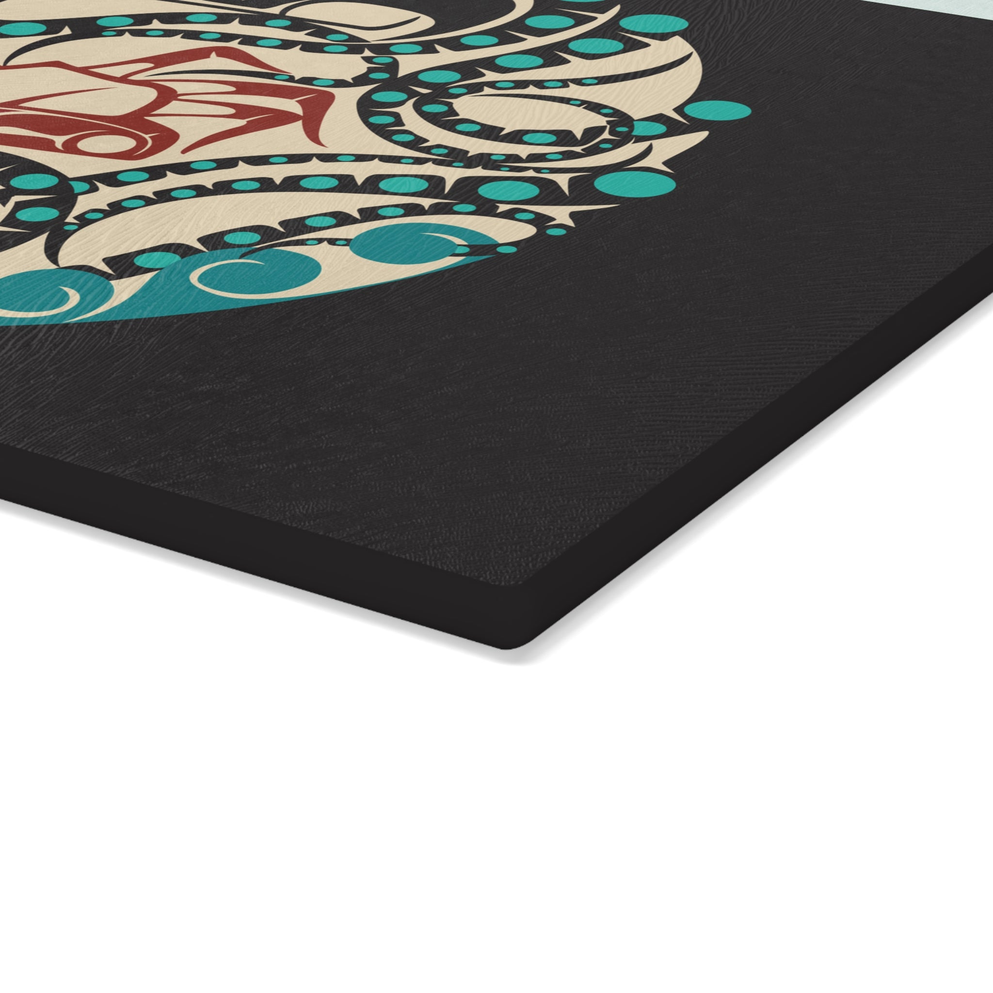 Glass Cutting Board - Classic Tribal Octopus Print - Northern Spiritlines™