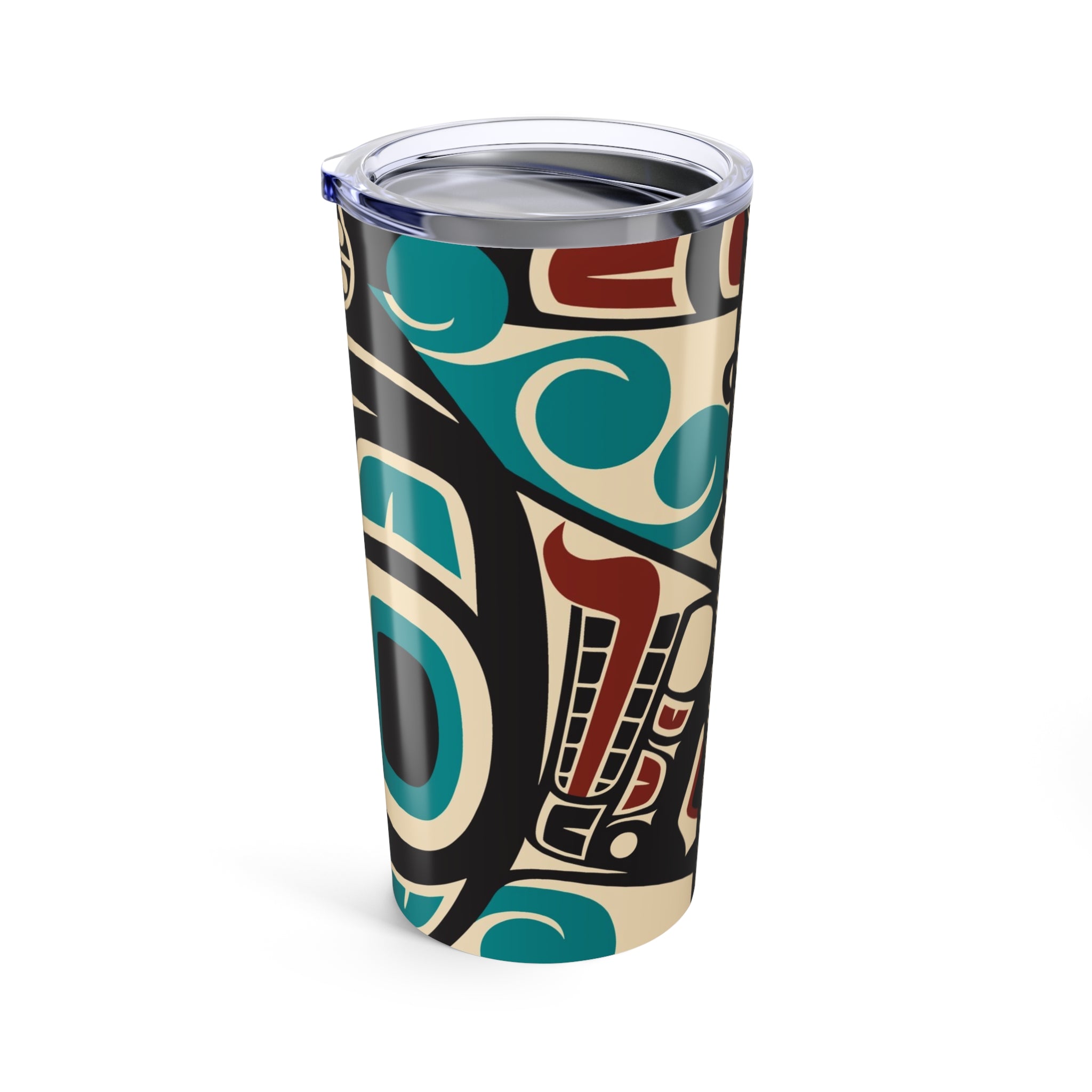 20 oz. Stainless Steel Tumbler w/ Lid - Classic Tribal Orca - Northern Spiritlines™