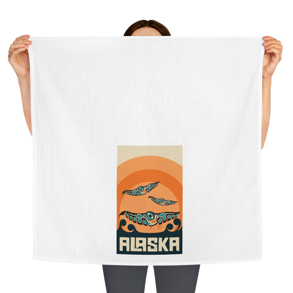 Cotton Tea Towel - Classic Tribal Puffins - AK State Line™ Collection
