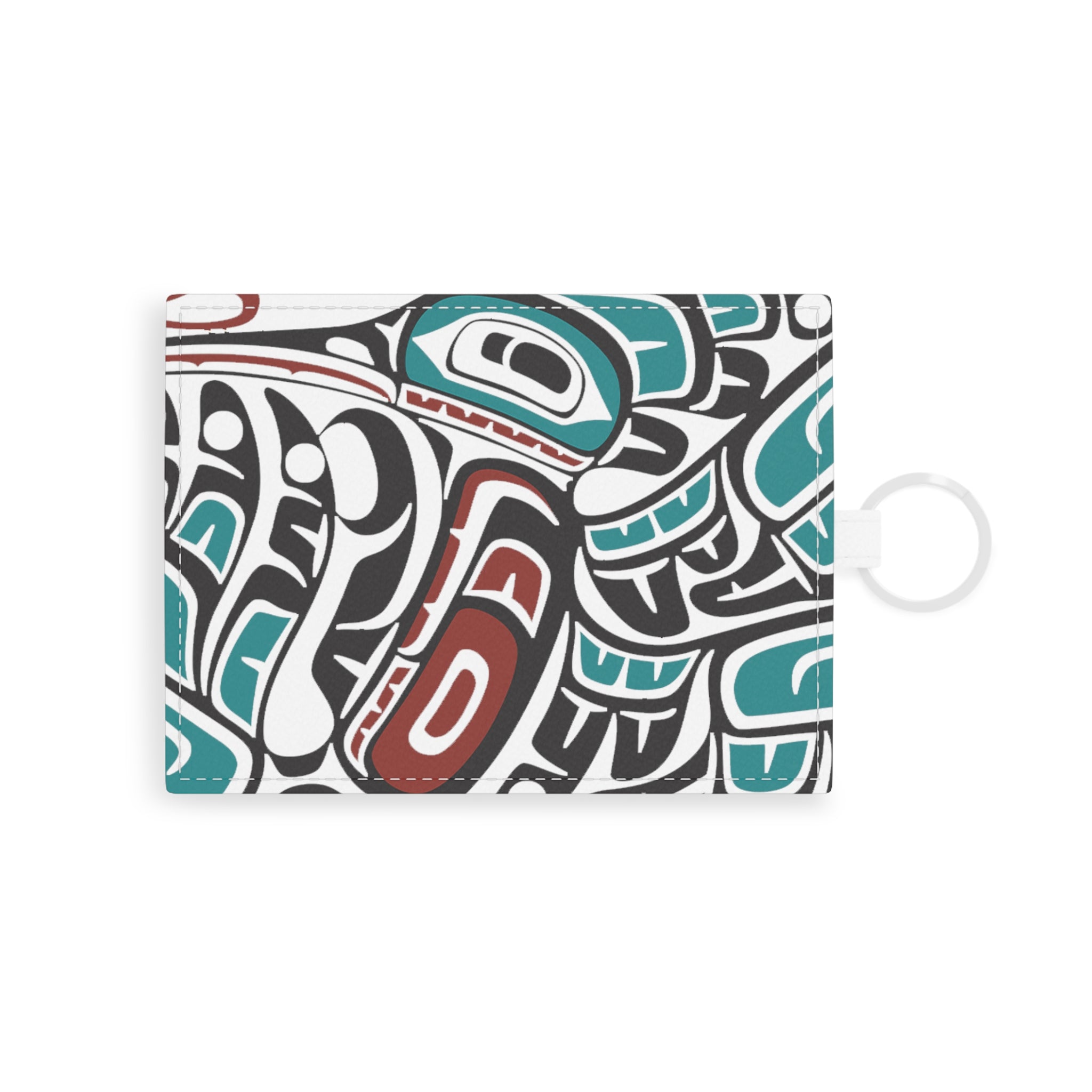 Saffiano Leather Card Holder - Classic Tribal Hummingbird - Northern Spiritlines™