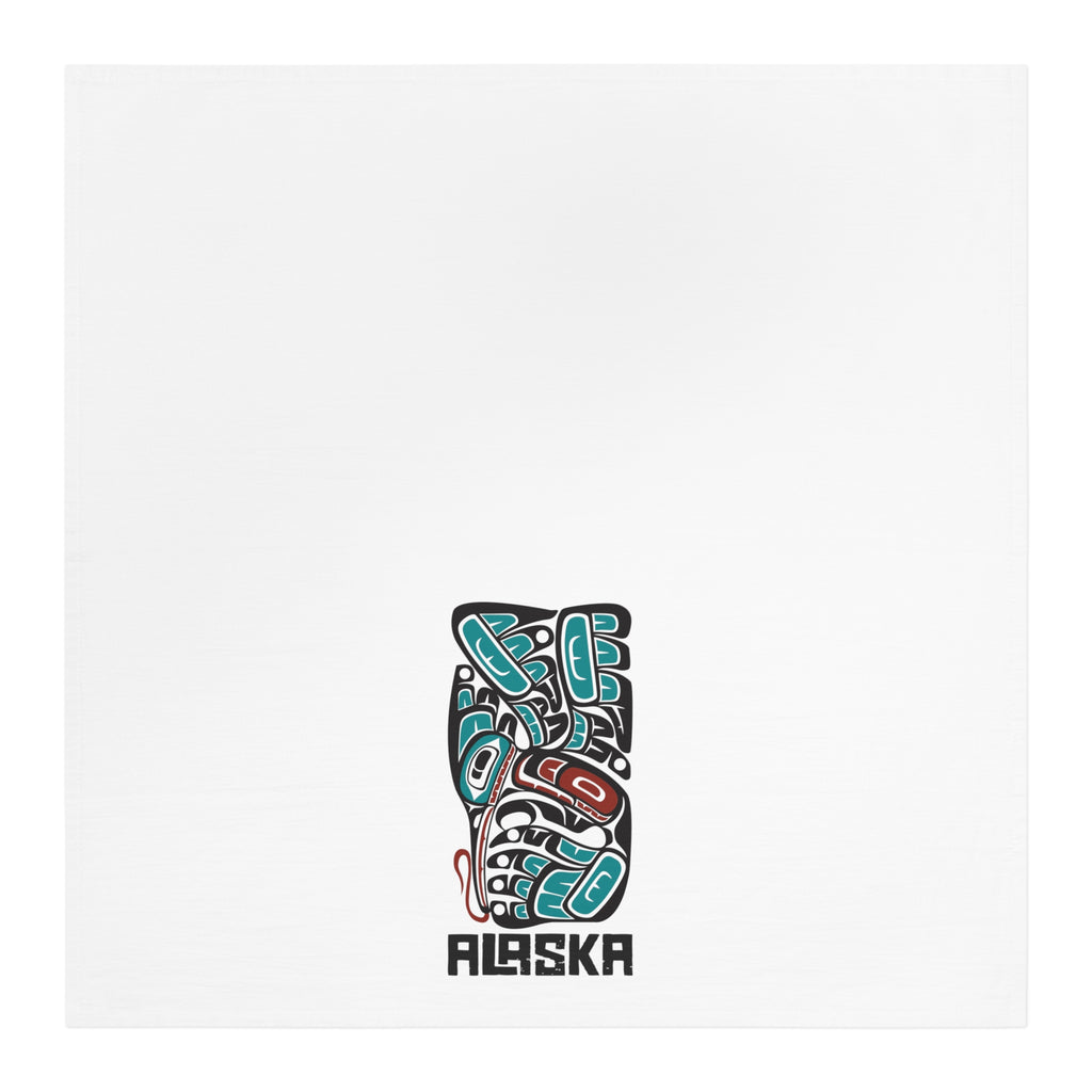Cotton Tea Towel - Alaska Tribal Hummingbird - AK State Line™ Collection