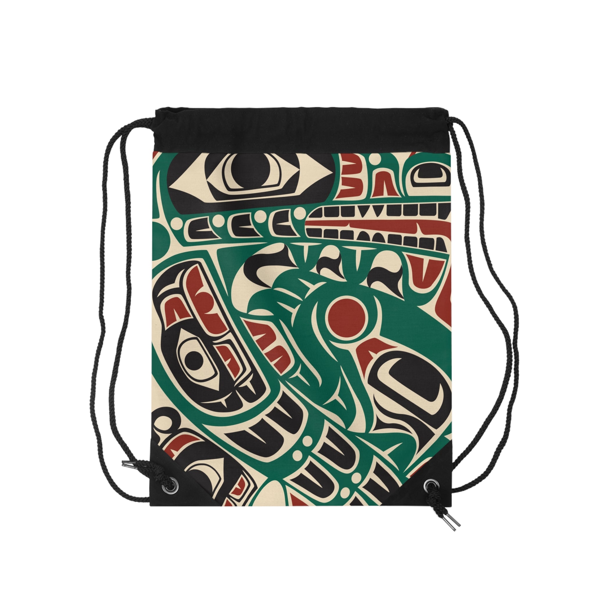 Drawstring Bag - Classic Tribal Sea Monster Print - Northern Spiritlines™