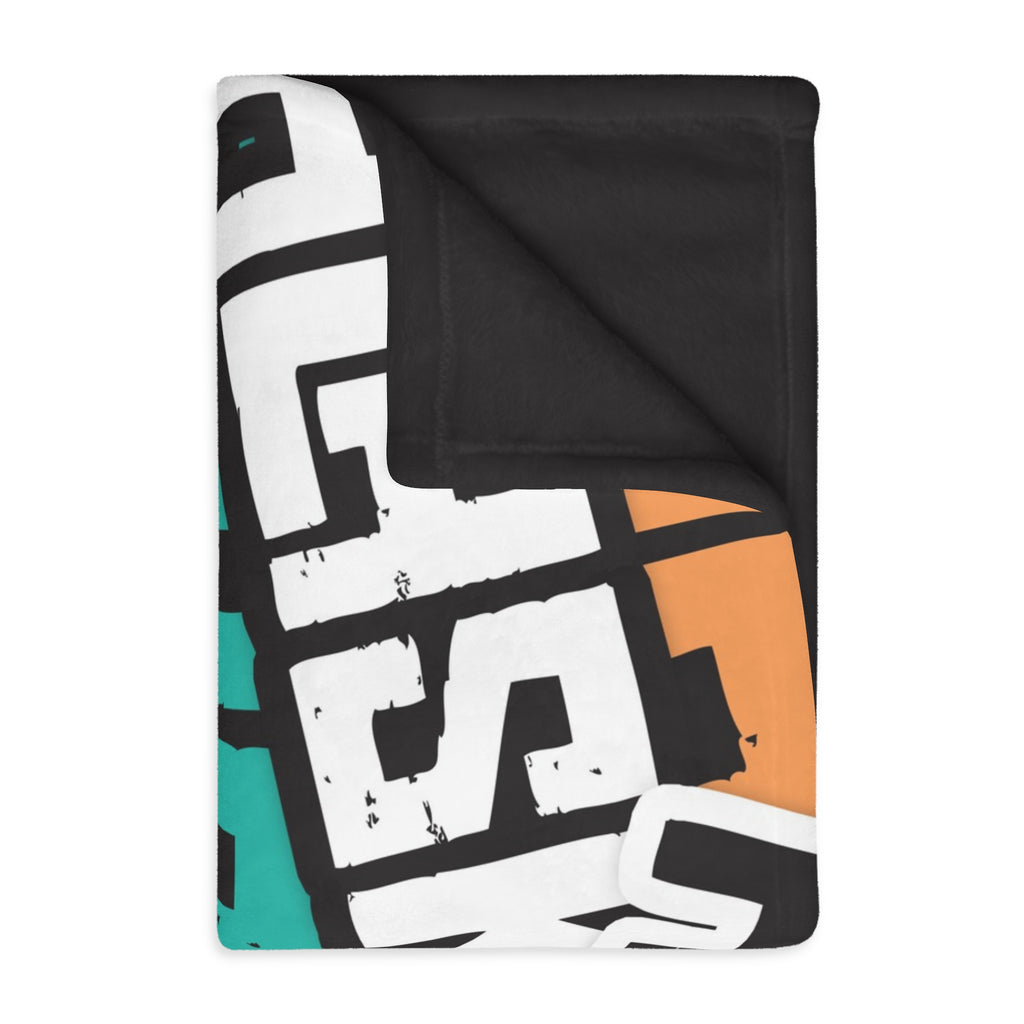 AK Sticker Bomb - Reversible Plush Blanket - AK State Line™ Collection