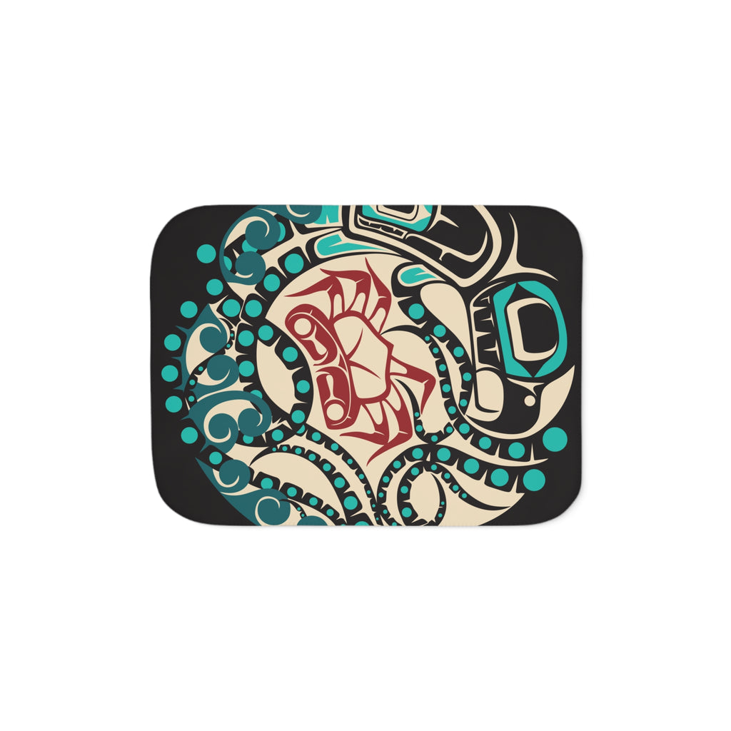 Sherpa Fleece Blanket - Classic Tribal Octopus - Northern Spiritlines™