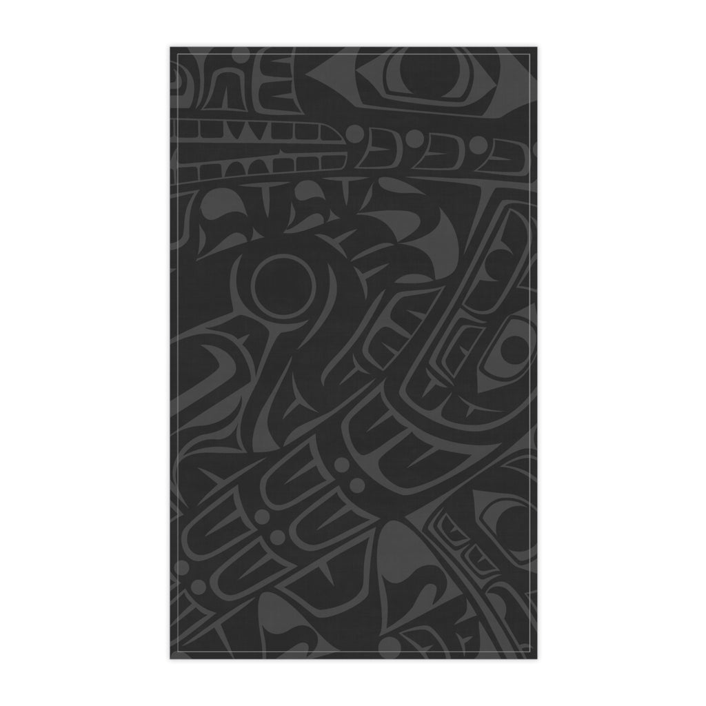 Cotton Twill Tea Towel - Classic Tribal Smoky Print - Northern Spiritlines™