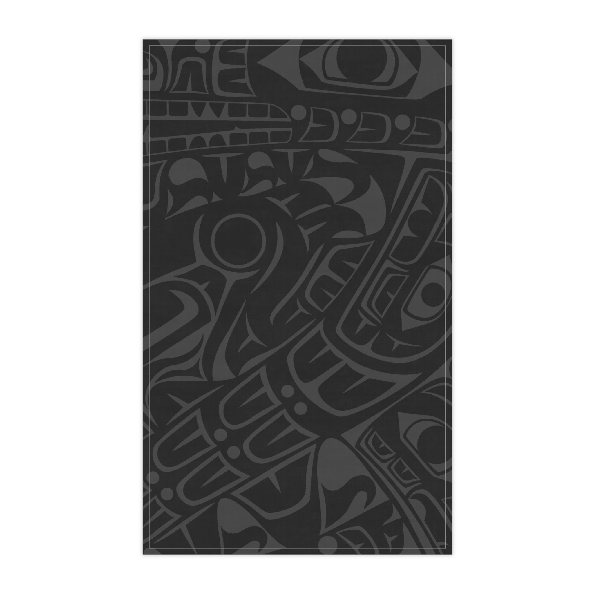 Cotton Twill Tea Towel - Classic Tribal Smoky Print - Northern Spiritlines™