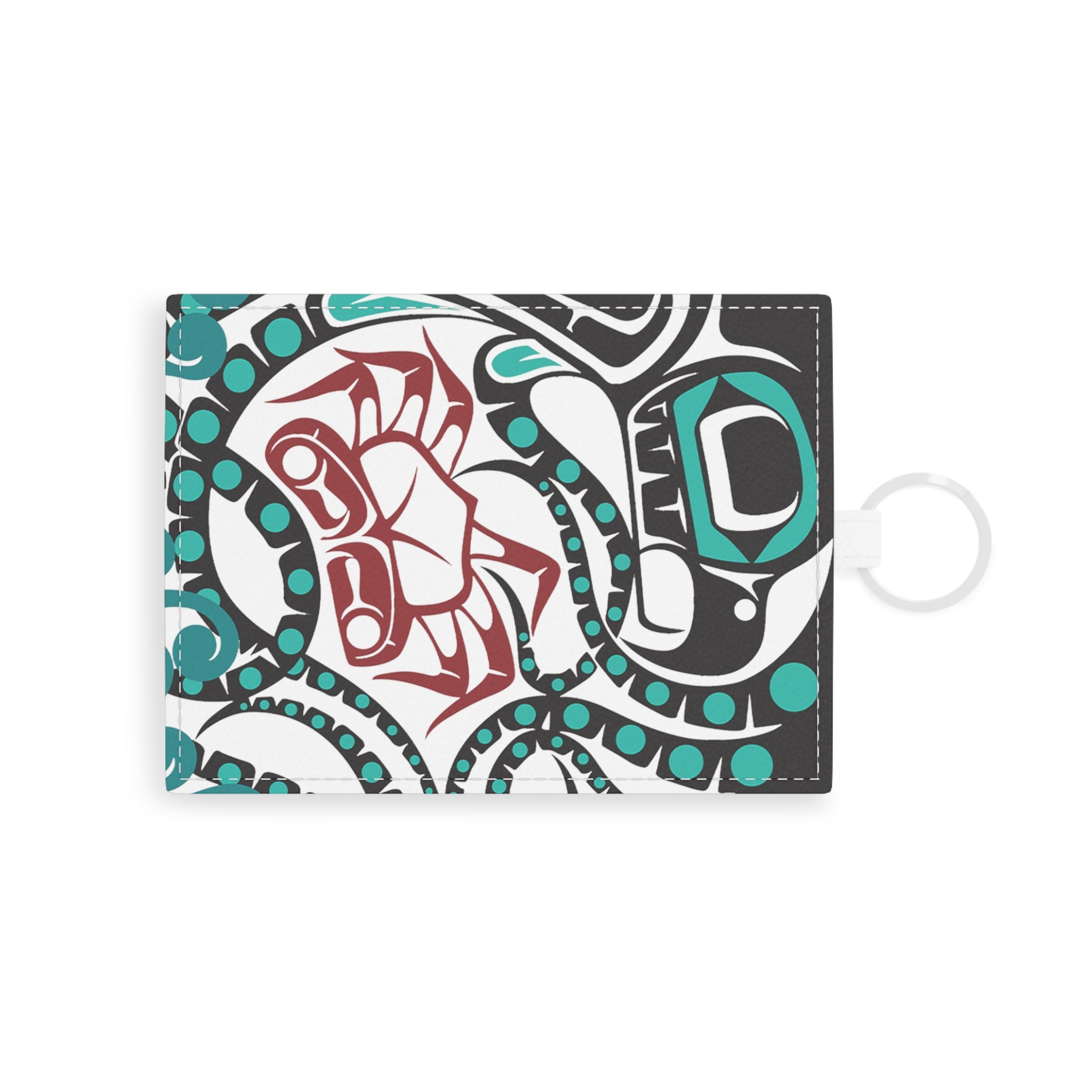 Saffiano Leather Card Holder - Classic Tribal Octopus - Northern Spiritlines™