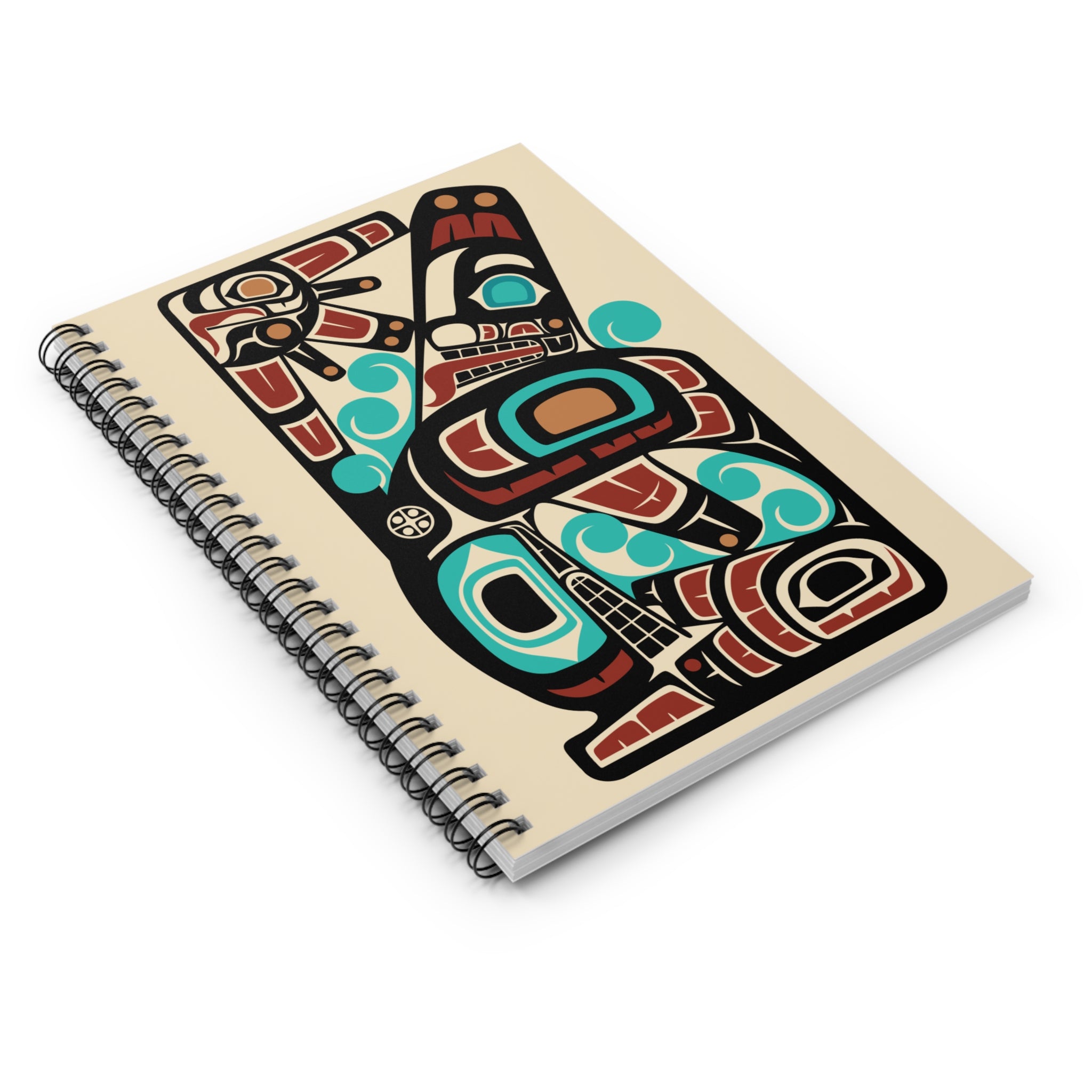 Journal - Spiral Bound | Classic Tribal Orca | Northern Spiritlines™ Collection