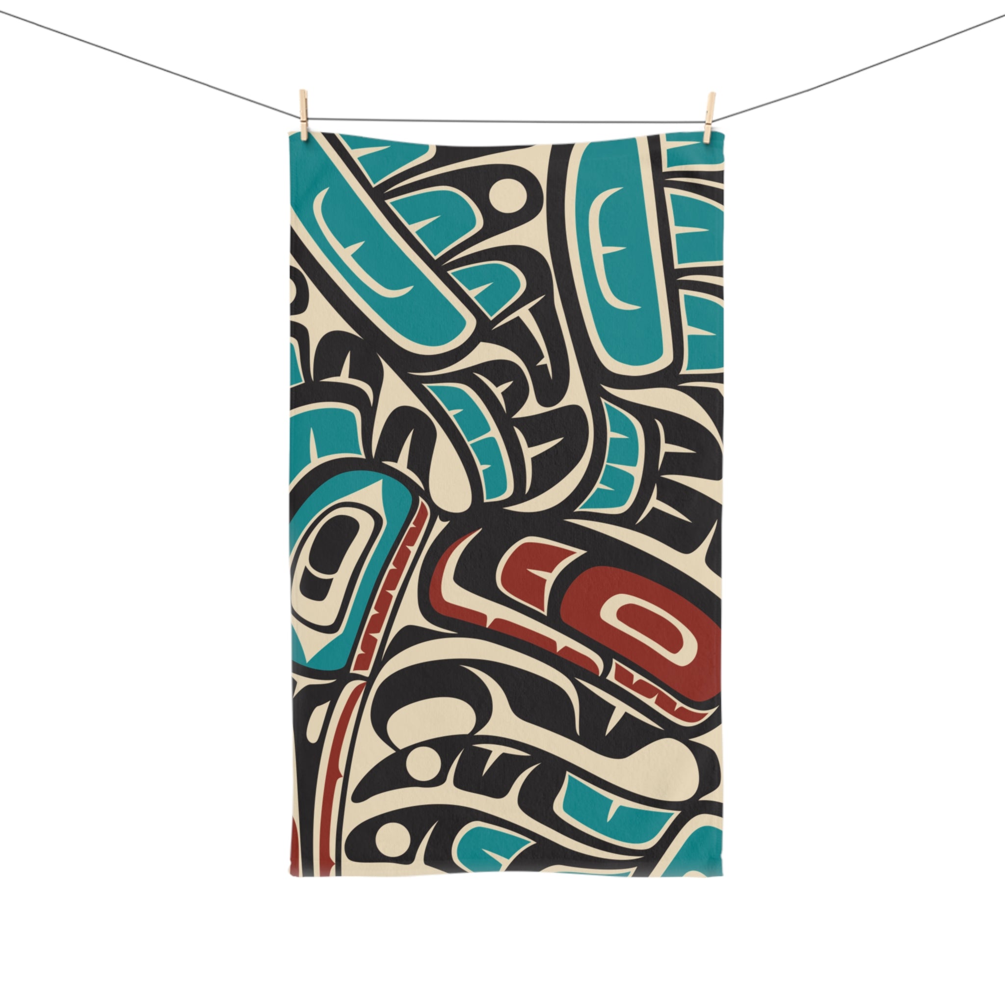 16x28" Polycotton Hand Towel - Classic Tribal Hummingbird Print - Northern Spiritlines™