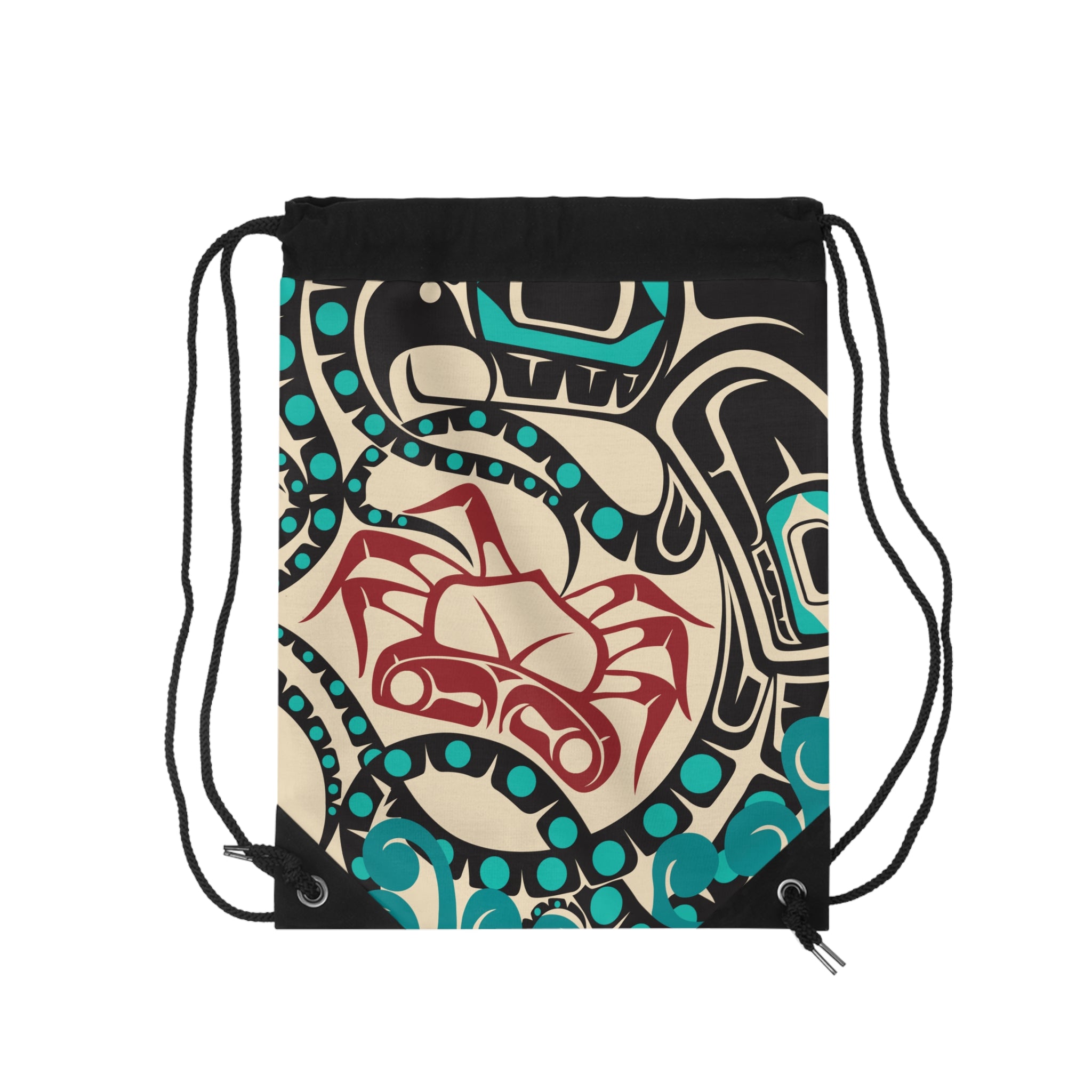 Drawstring Bag - Classic Tribal Octopus Print - Northern Spiritlines™
