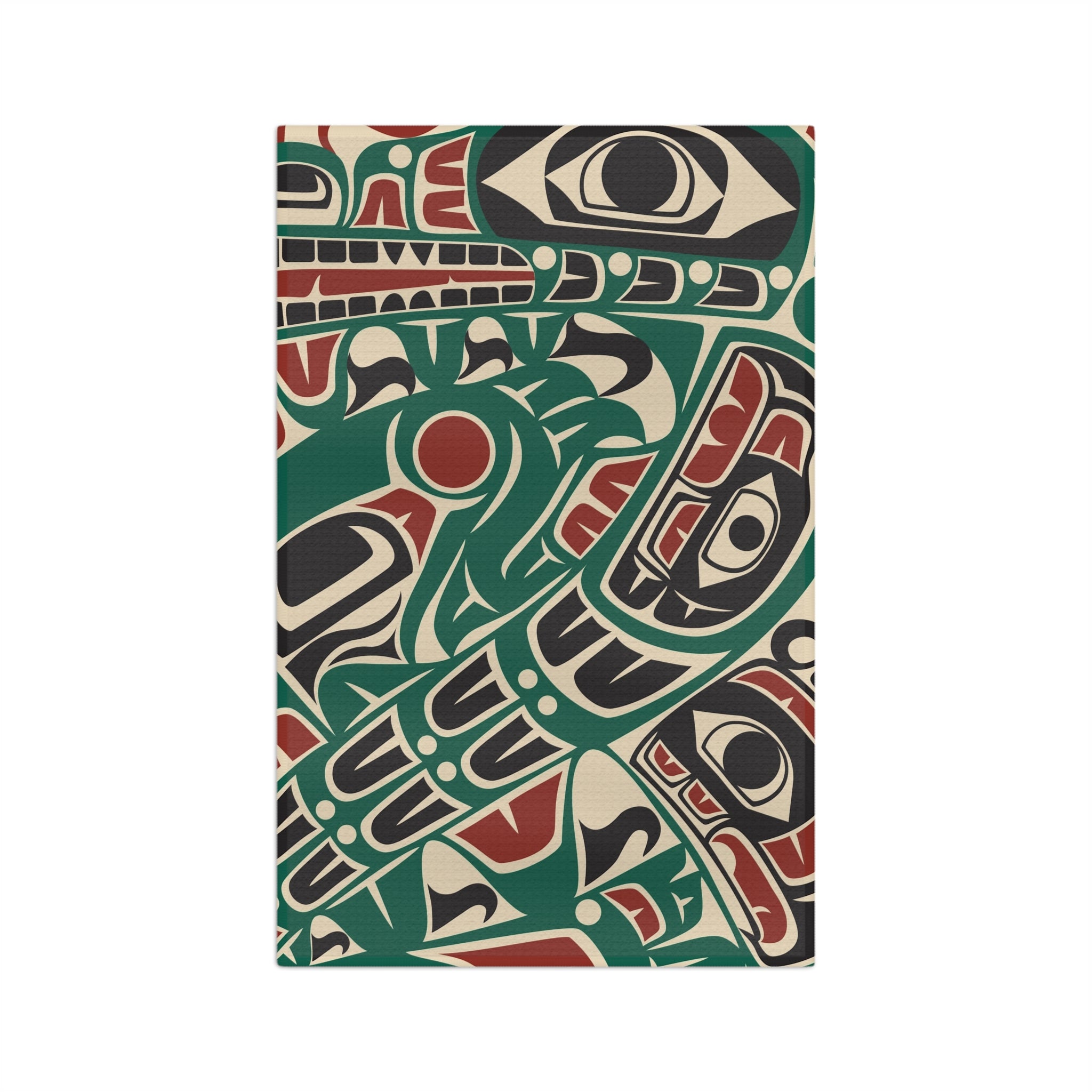 Microfiber Tea Towel - Classic Tribal Sea Monster Print - Northern Spiritlines™