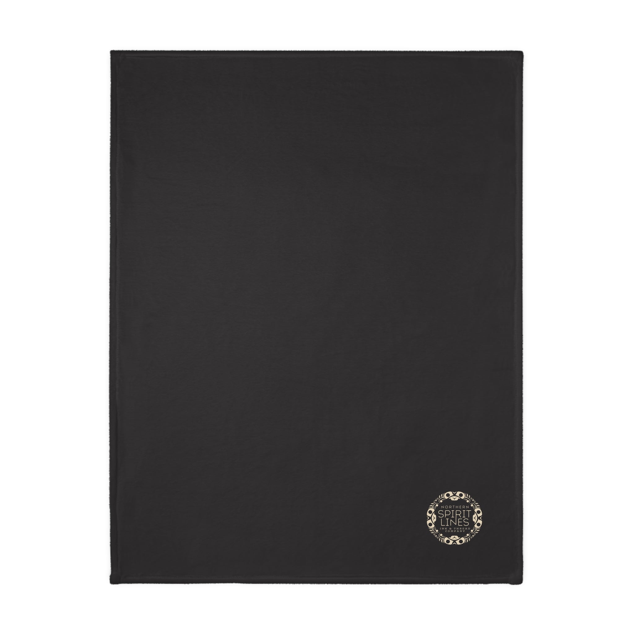 Reversible Plush Blanket - Rustic Alaska Tribal Raven - AK State Line™ Collection