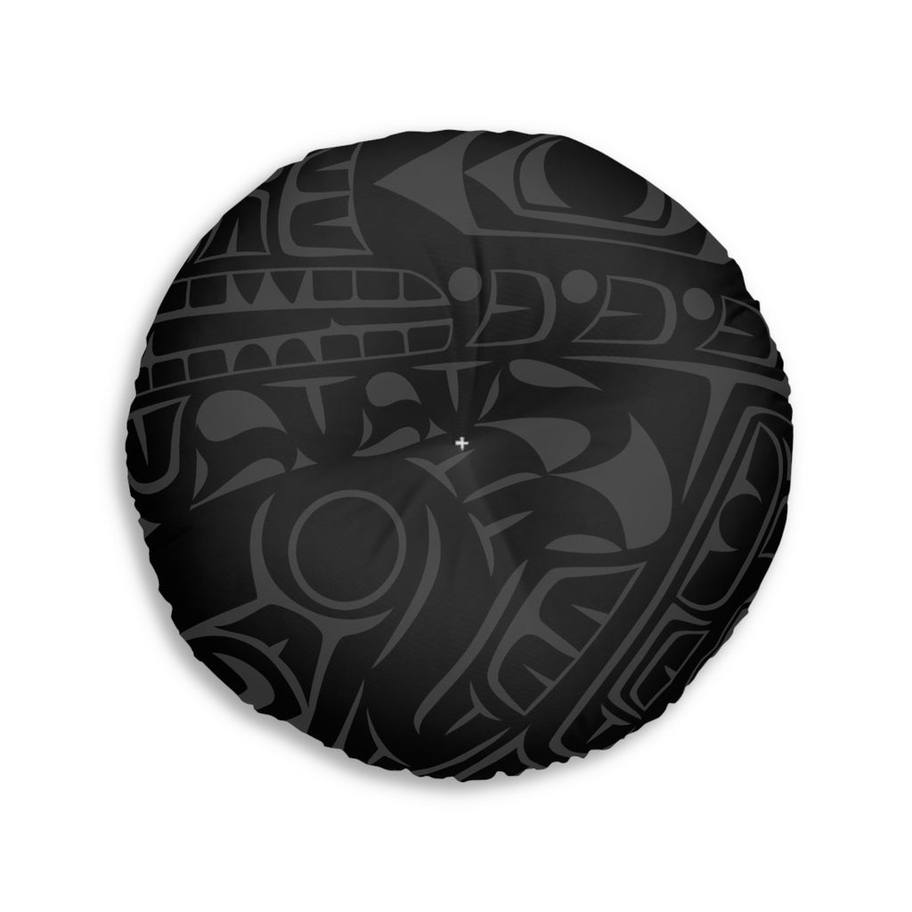 NORTHERN SPIRITLINES™ SMOKY TRIBAL PRINT XL ROUND TUFTED FLOOR PILLOW