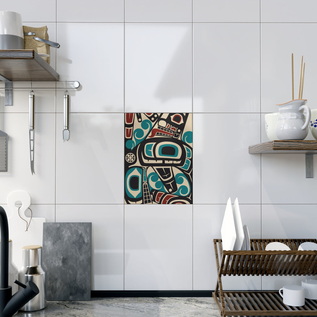 Ceramic Tile - Classic Tribal Orca - Northern Spiritlines™