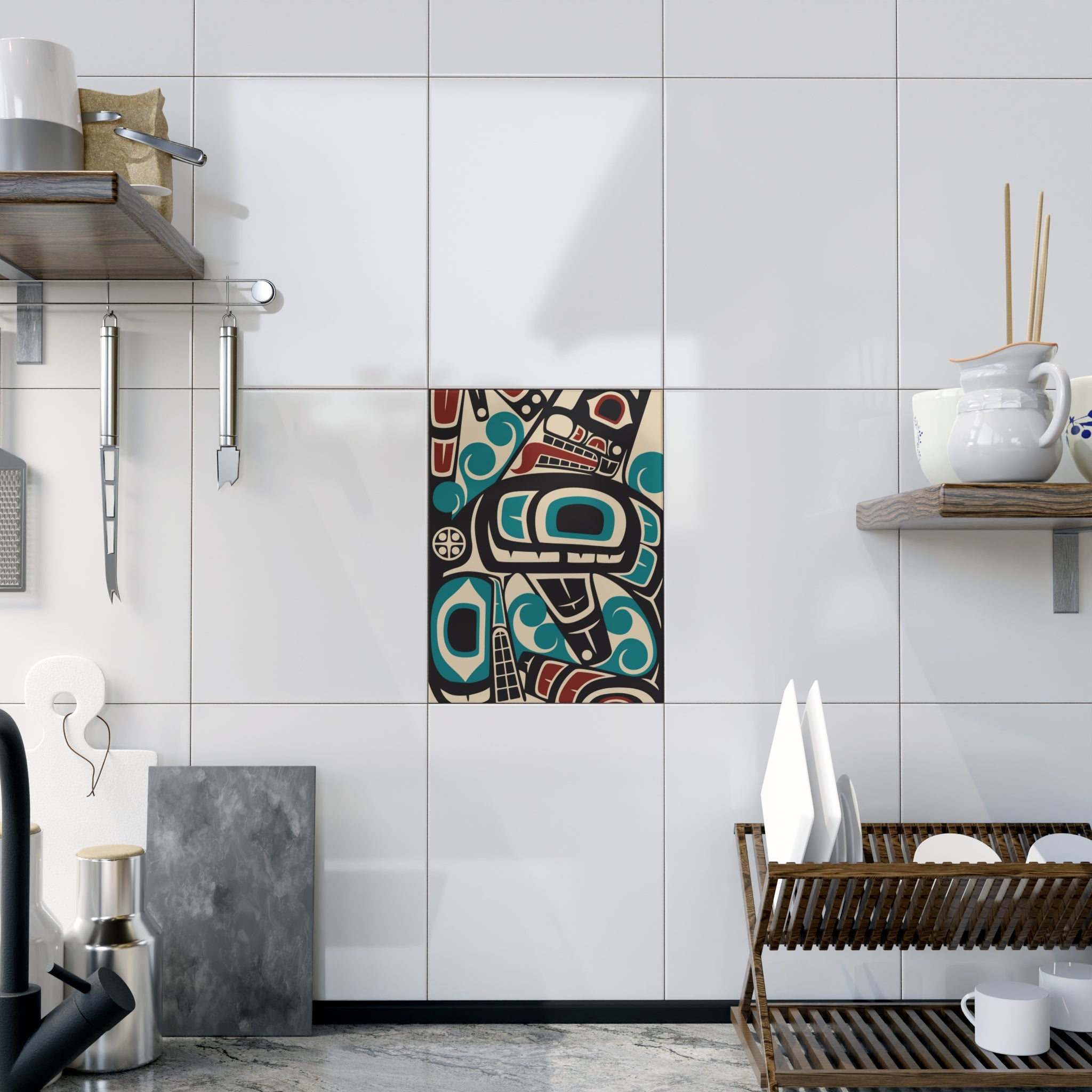 Ceramic Tile - Classic Tribal Orca - Northern Spiritlines™