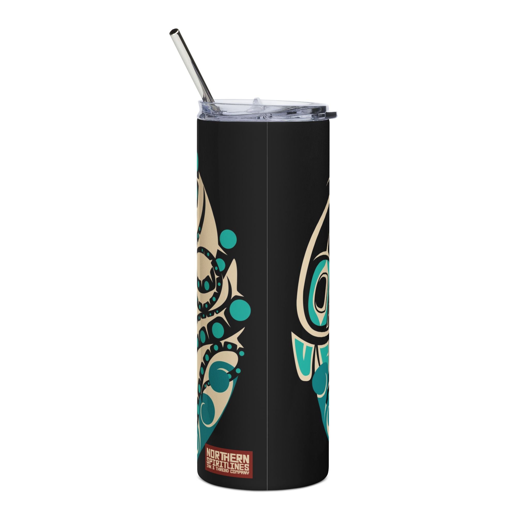 20 oz. Slim Tumbler w/ Straw | Tribal Octopus | Signature Collection