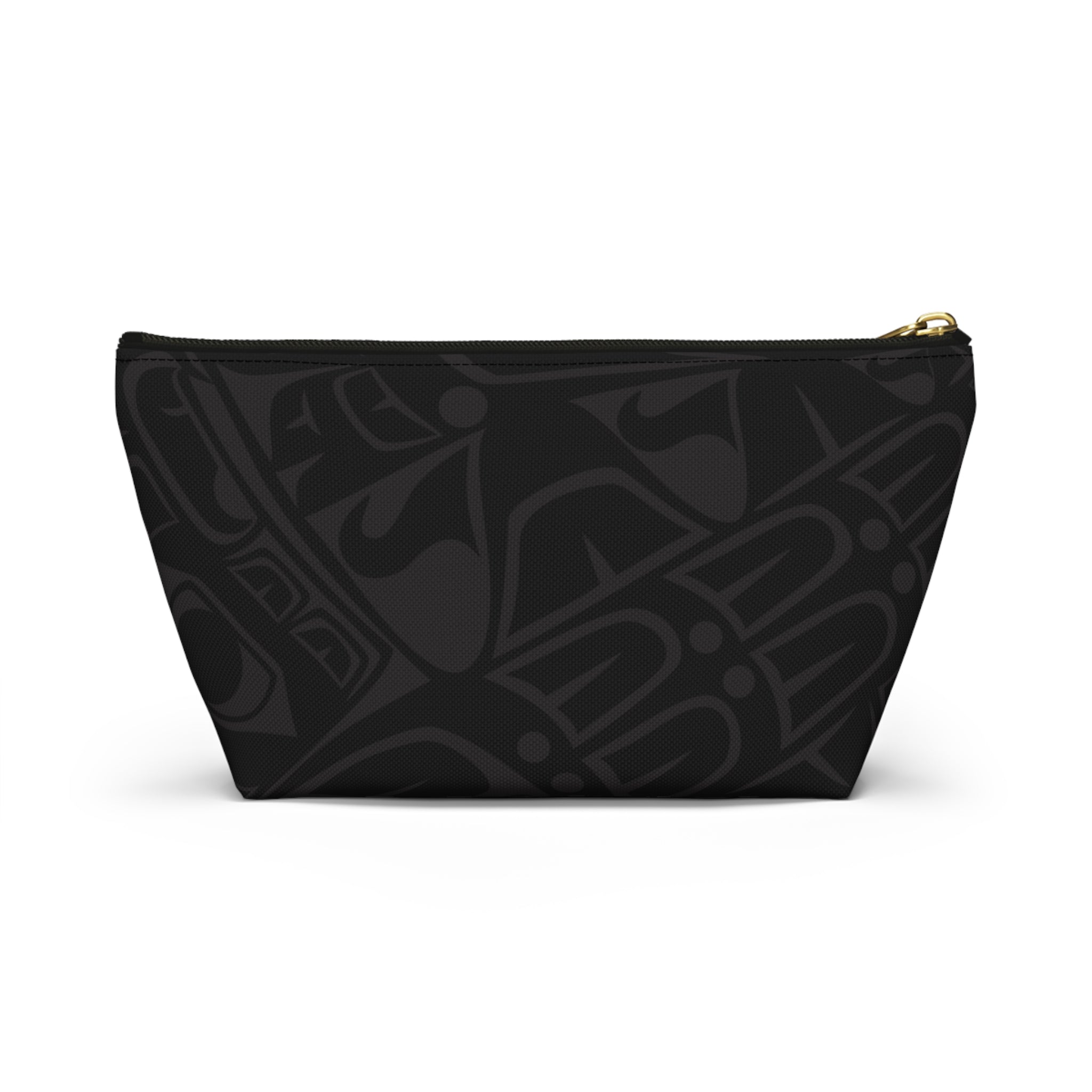Travel Accessory Zipper Pouch - Classic Tribal Smoky Print with Teal Logo - Northern Spiritlines™