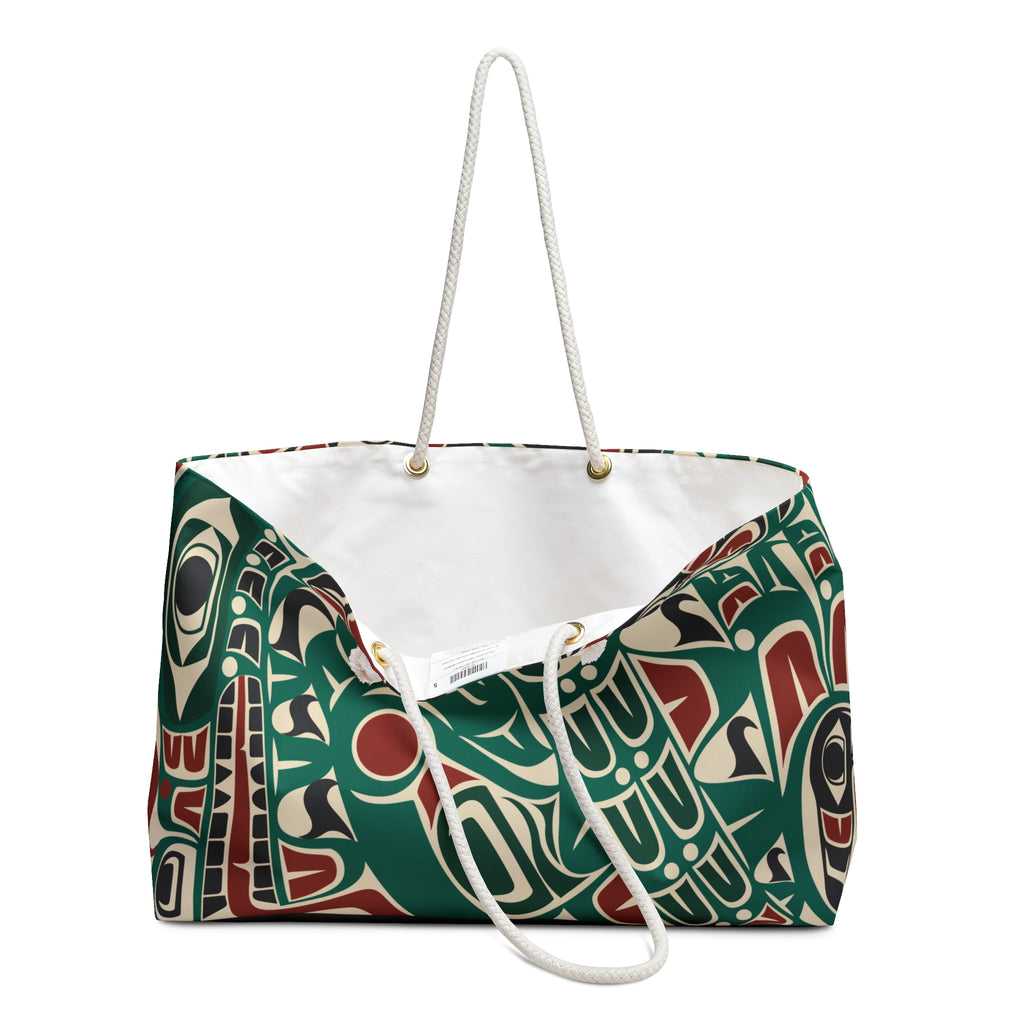 Weekender Tote Bag - Classic Tribal Sea Monster Print - Northern Spiritlines™