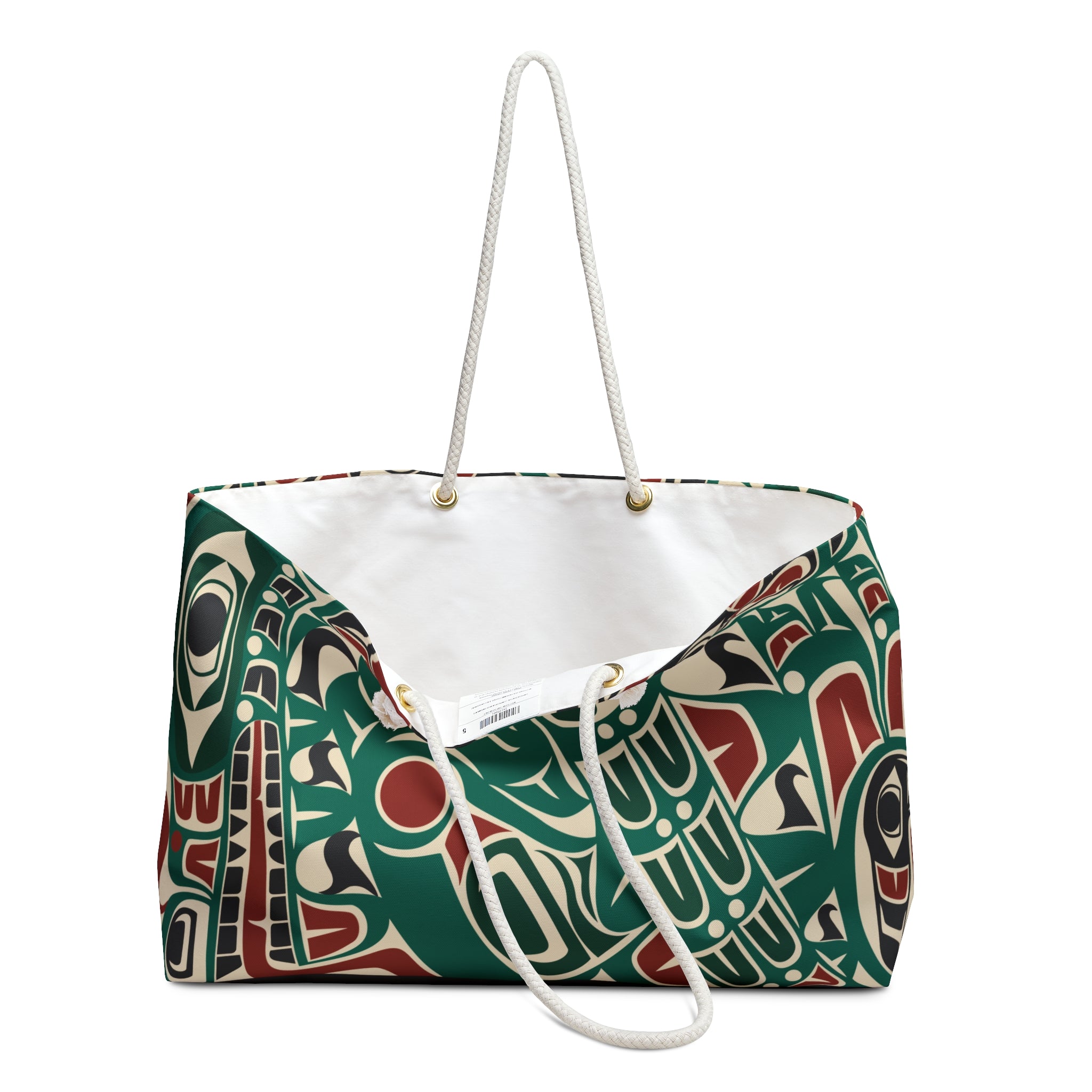 Weekender Tote Bag - Classic Tribal Sea Monster Print - Northern Spiritlines™