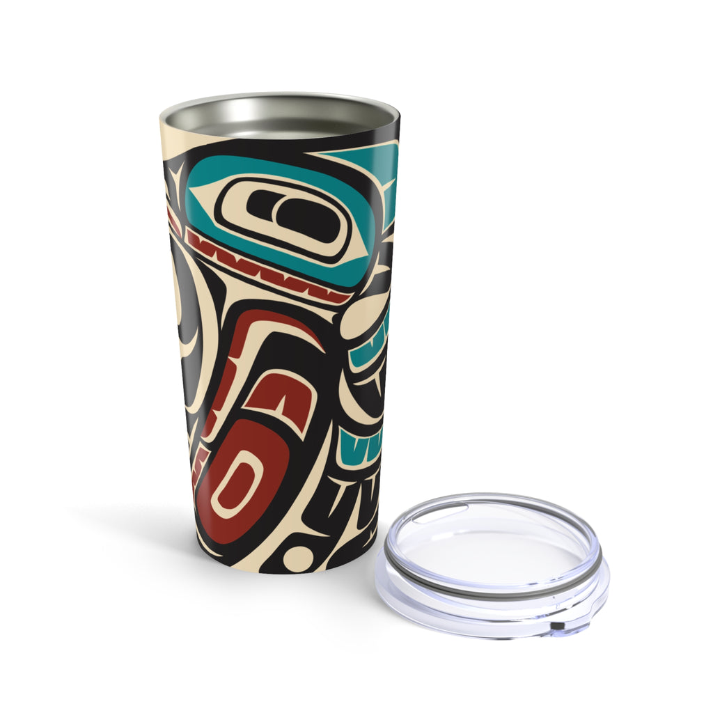 20 oz. Stainless Steel Tumbler w/ Lid - Classic Tribal Hummingbird Print - Northern Spiritlines™
