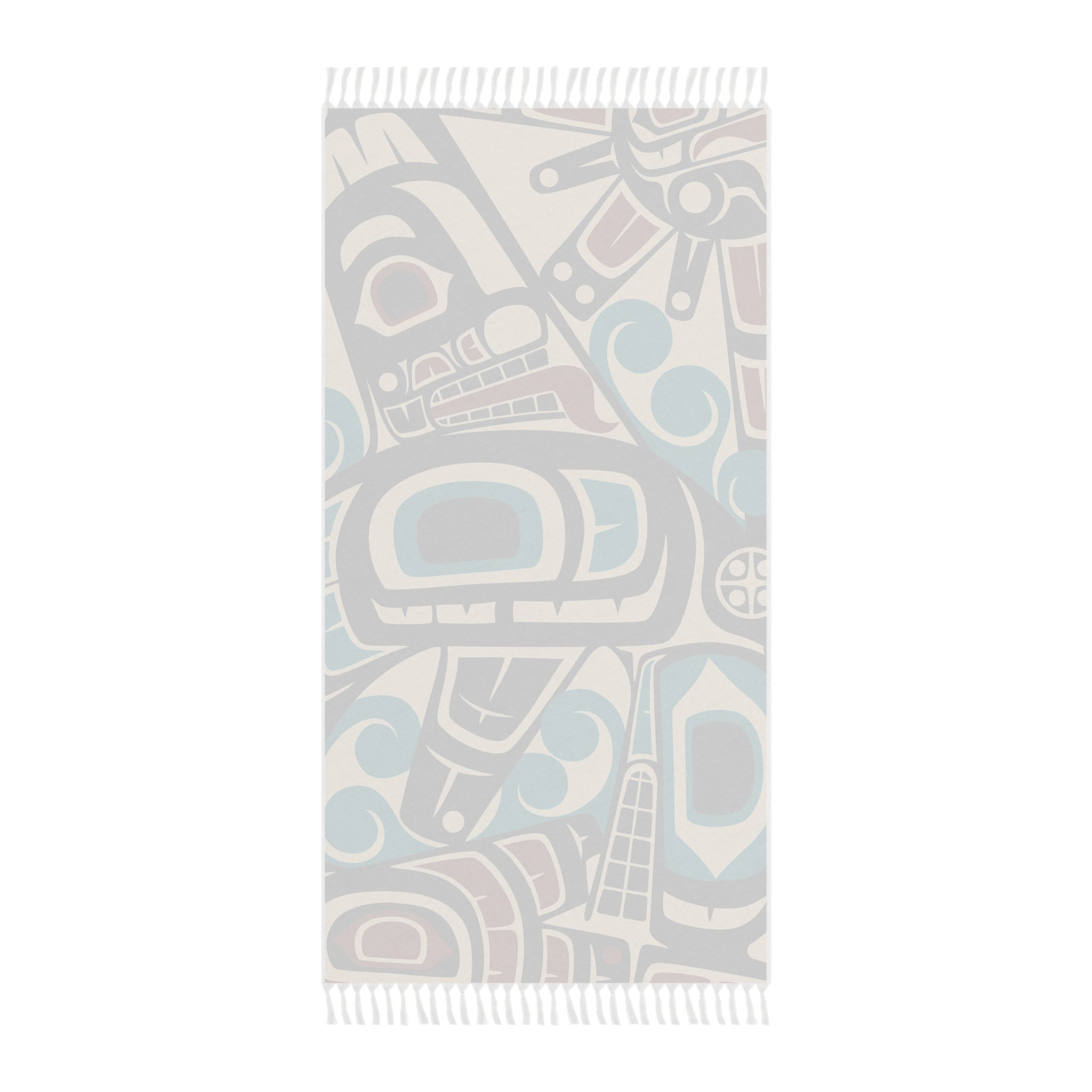 Boho Fringe Beach Cloth - Classic Tribal Orca Print - Northern Spiritlines™