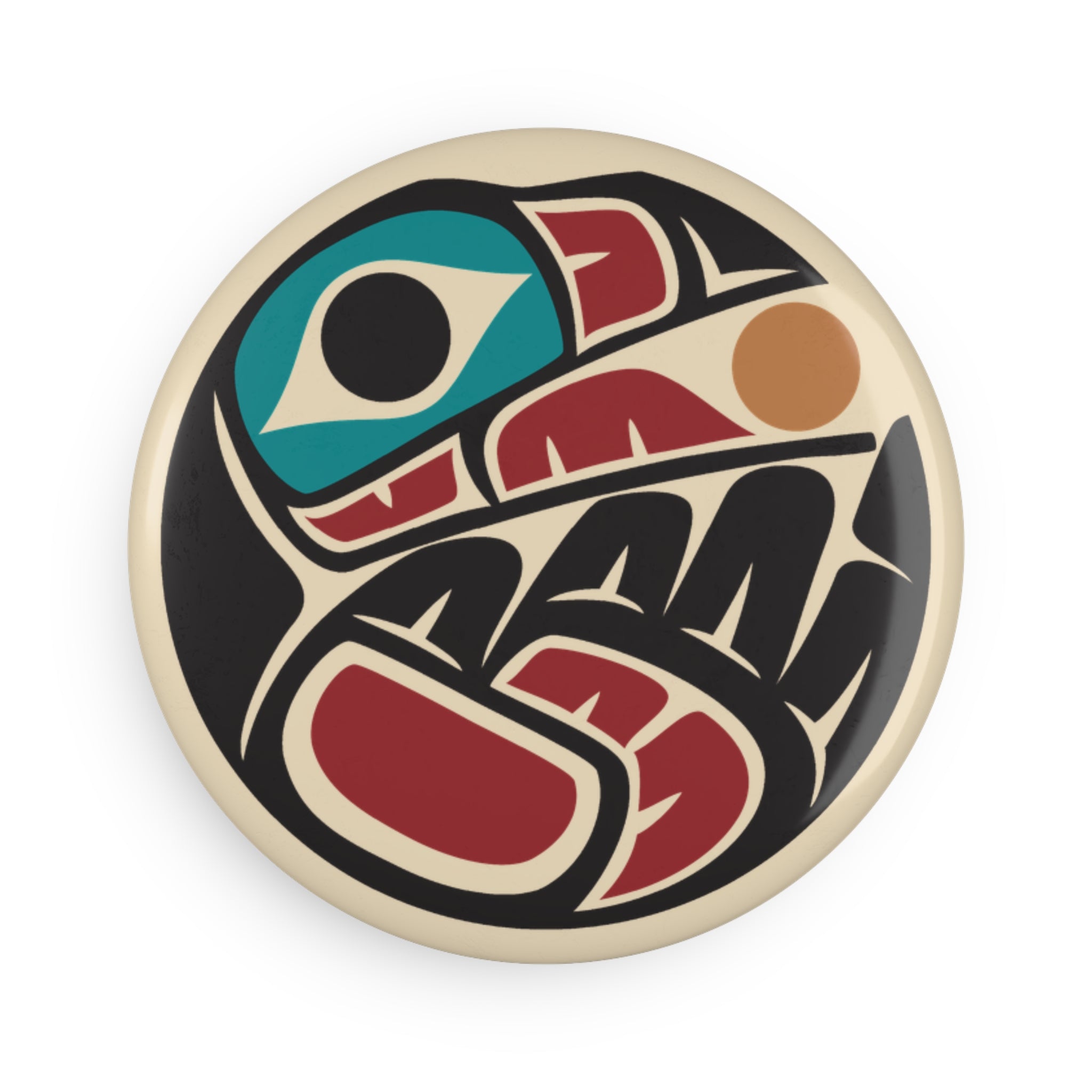 Round Metal Magnet (1 & 10 pcs) - Classic Tribal Raven Print - Northern Spiritlines™
