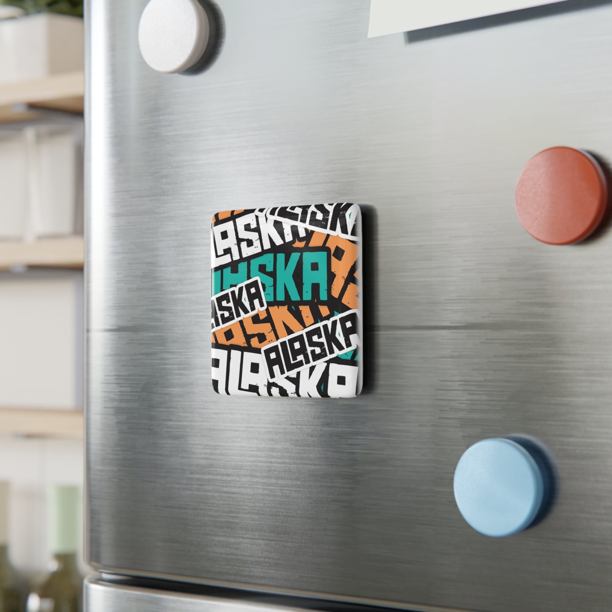 Porcelain Magnet - AK Sticker Bomb - AK State Line™ Collection