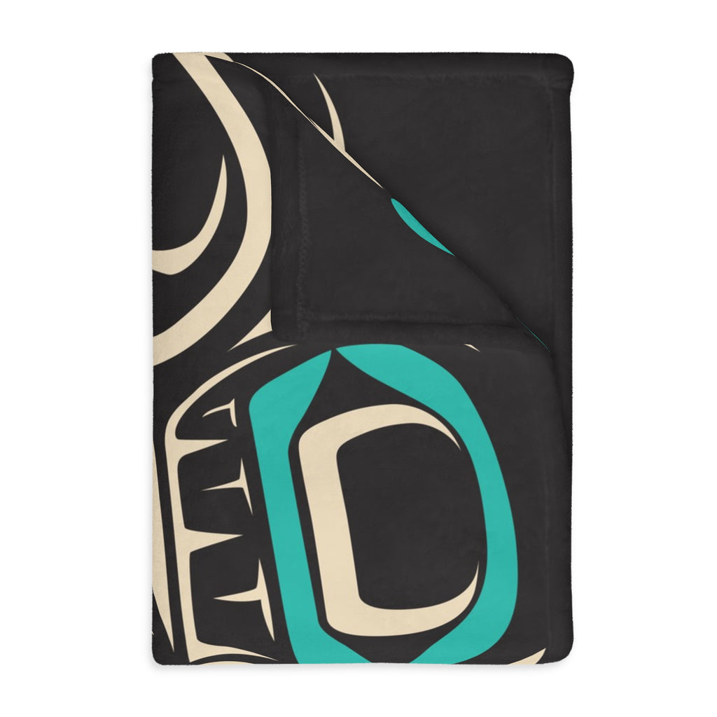 Reversible Plush Blanket - Classic Tribal Octopus - Northern Spiritlines™