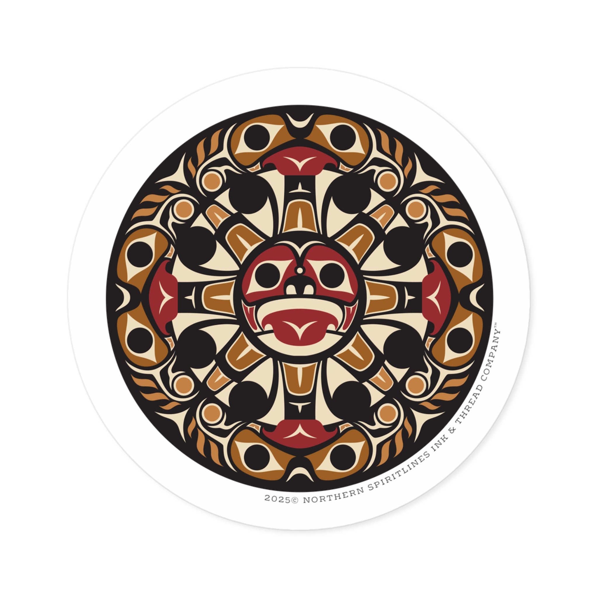 Vinyl Sticker Indoor/Outdoor - Round Tribal Sun - Northern Spiritlines™