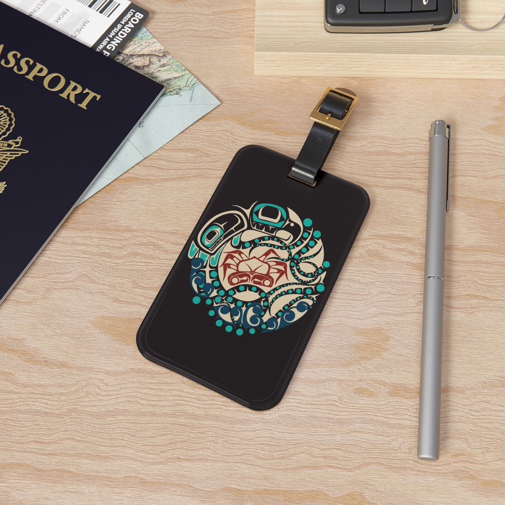 Acrylic Luggage Tag - Classic Tribal Octopus - Northern Spiritlines™