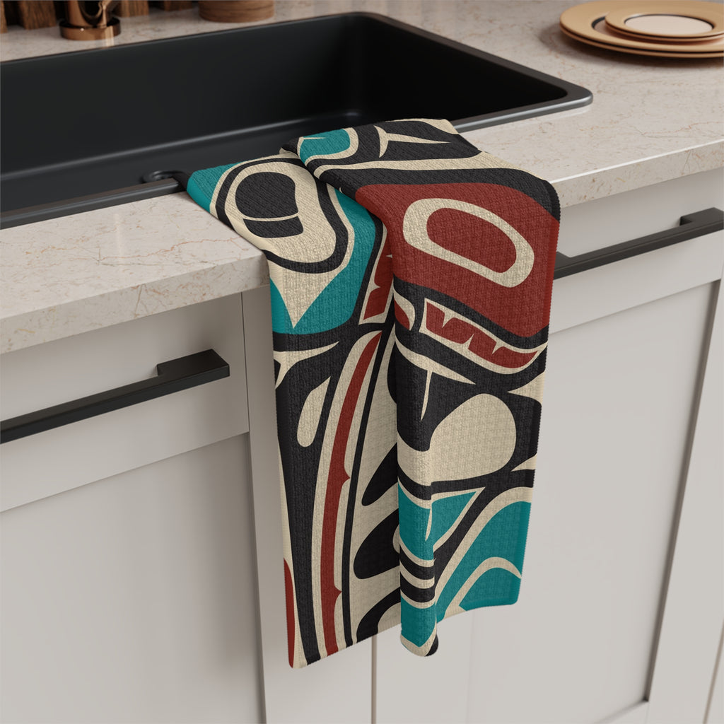Microfiber Tea Towel - Classic Tribal Hummingbird Print - Northern Spiritlines™