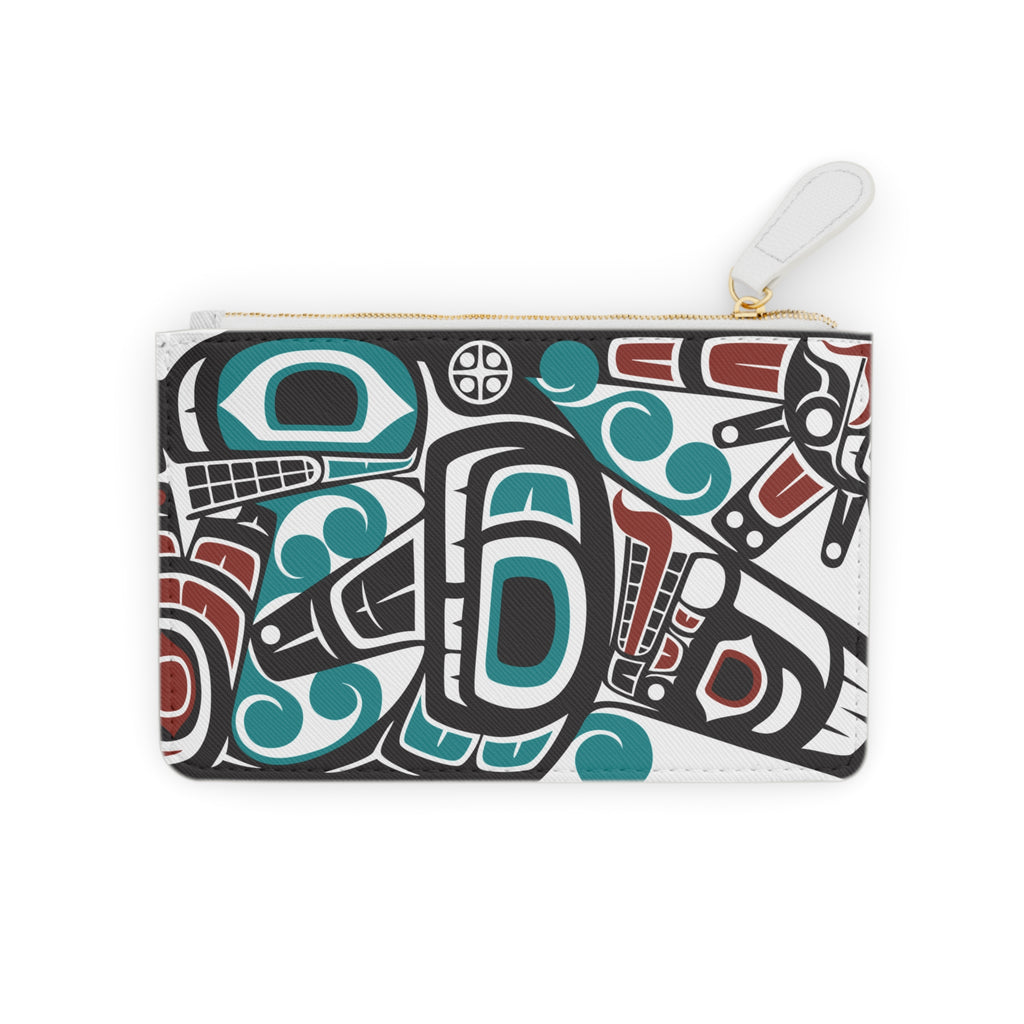 Mini Clutch Bag/Wallet - Classic Tribal Orca - Northern Spiritlines™