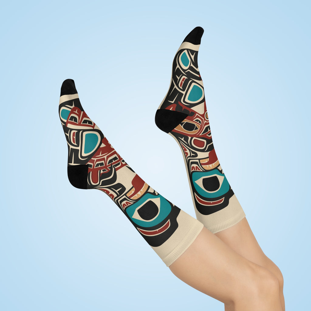 Socks | Classic Tribal Bear & Salmon | Signature Collection