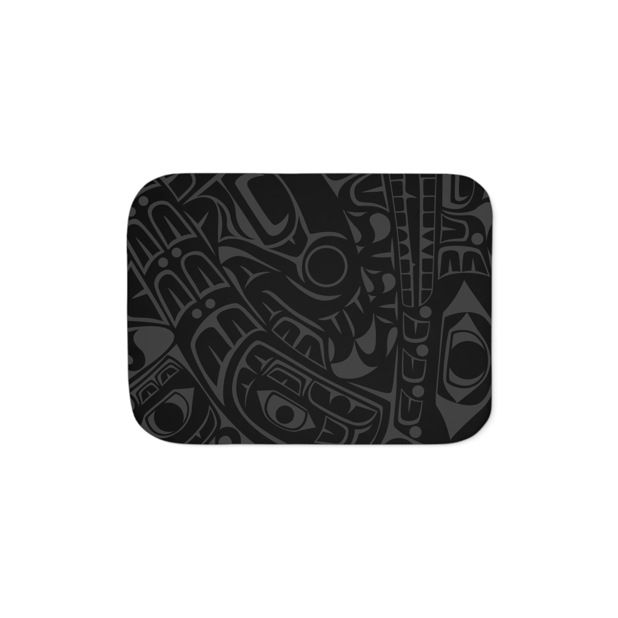 Sherpa Fleece Blanket - Classic Smoky Tribal Print - Northern Spiritlines™