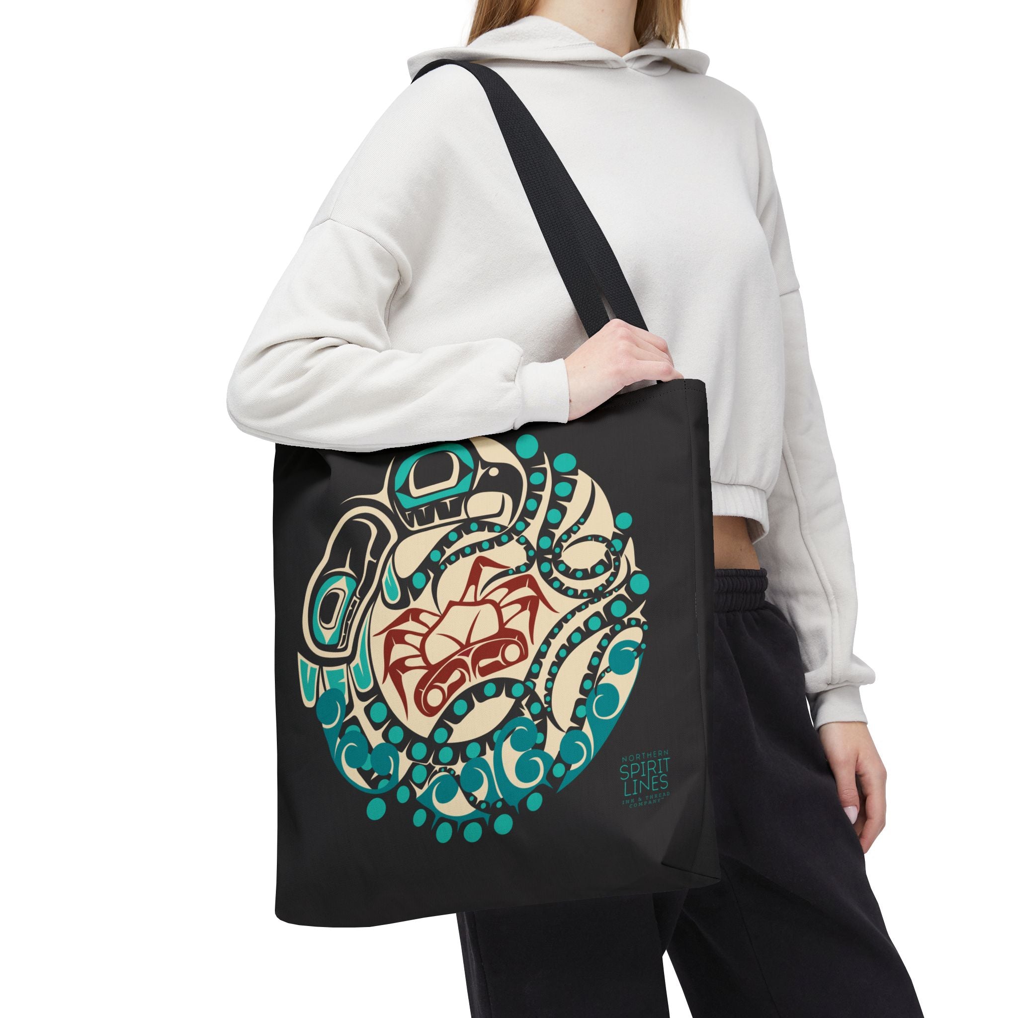 Canvas Tote Bag - Classic Tribal Octopus Print - Northern Spiritlines™