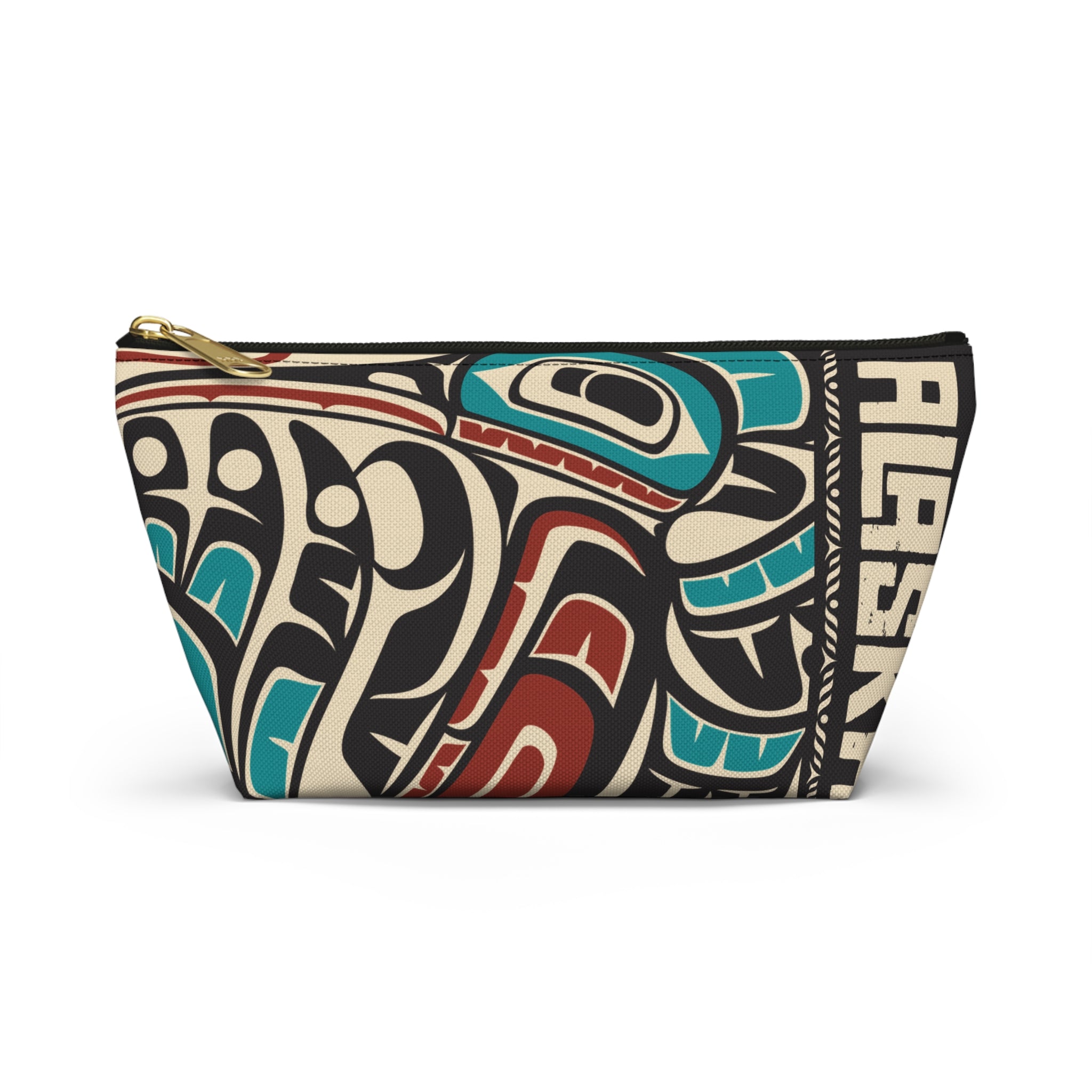 Copy of Travel Accessory Zipper Pouch - Rustic Alaska Tribal Hummingbird - AK State Line™ Collection