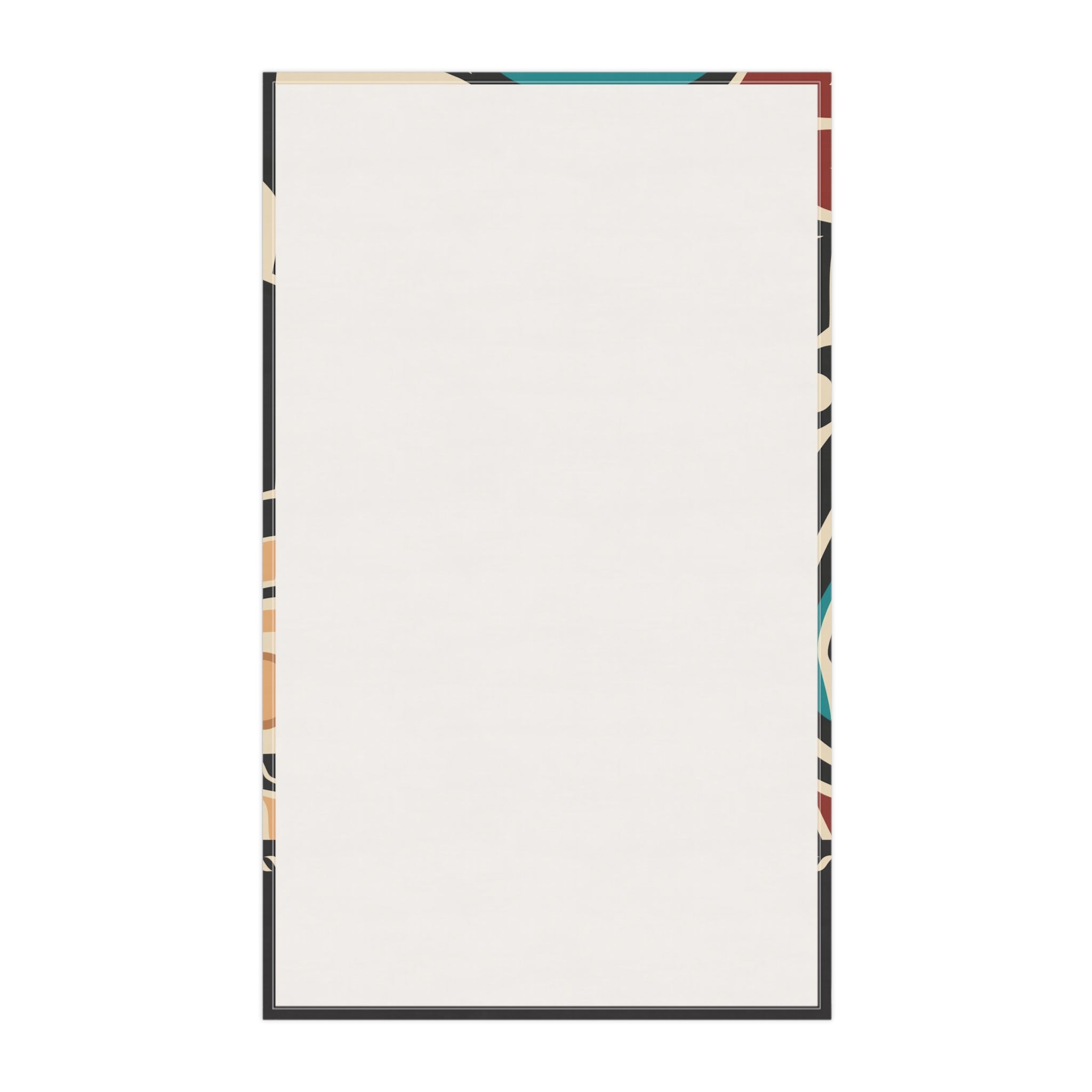 Cotton Twill Tea Towel - Alaska Tribal Raven - AK State Line™ Collection