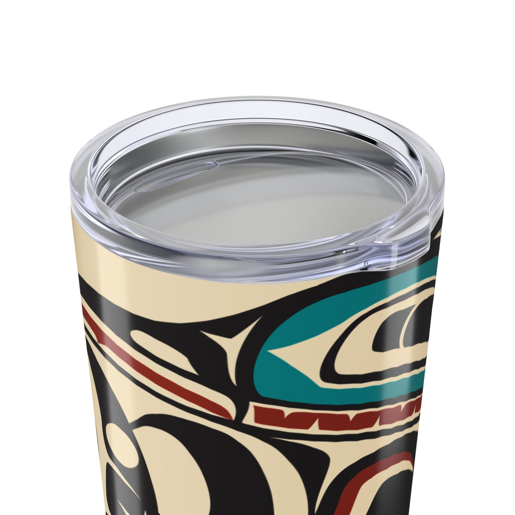 20 oz. Stainless Steel Tumbler w/ Lid - Classic Tribal Hummingbird Print - Northern Spiritlines™