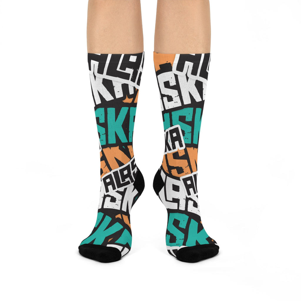 Crew Socks - Cushion Bottom - AK Sticker Bomb - AK State Line™ Collection