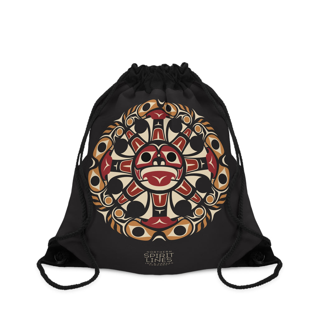 Drawstring Bag - Classic Tribal Sun Print - Northern Spiritlines™