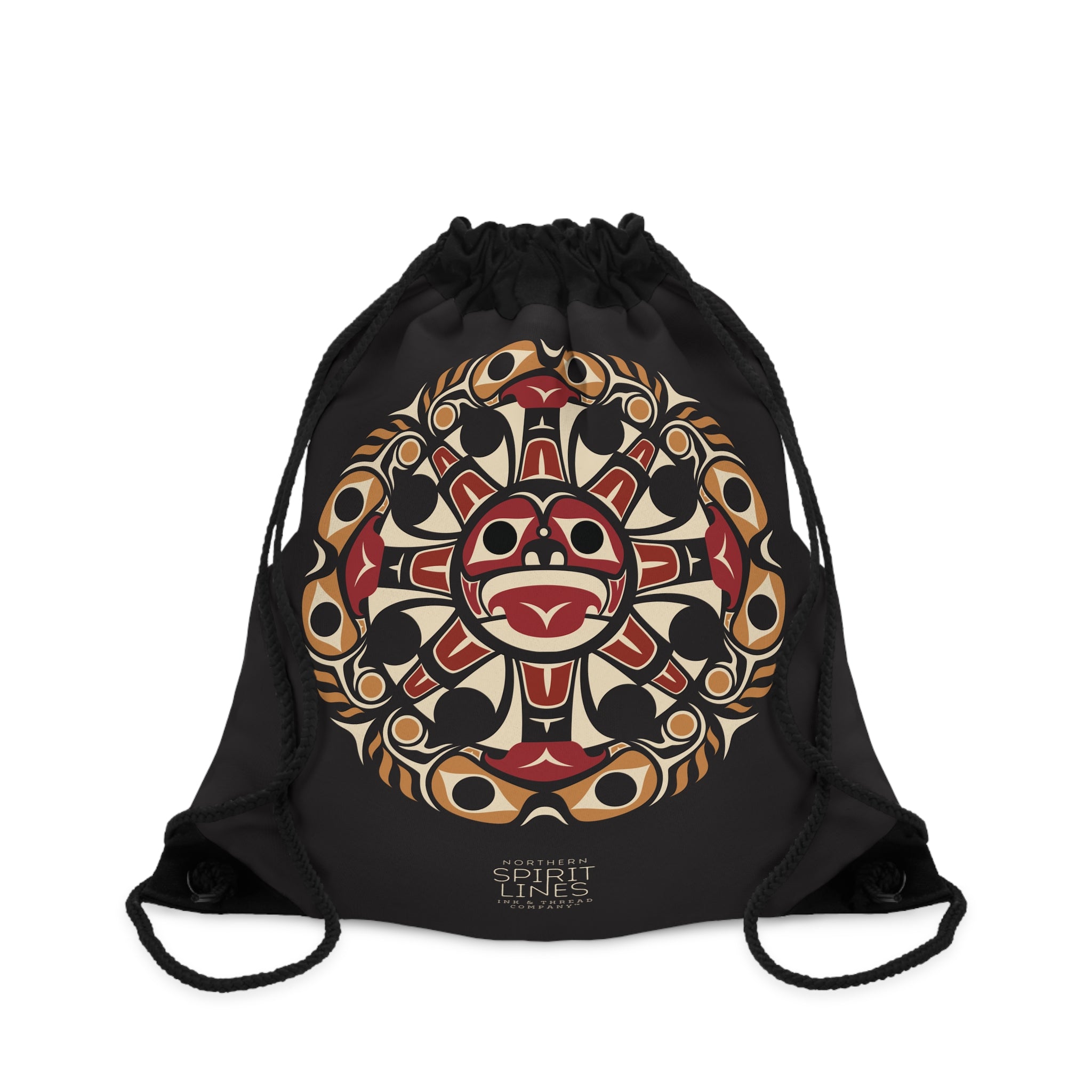 Drawstring Bag - Classic Tribal Sun Print - Northern Spiritlines™