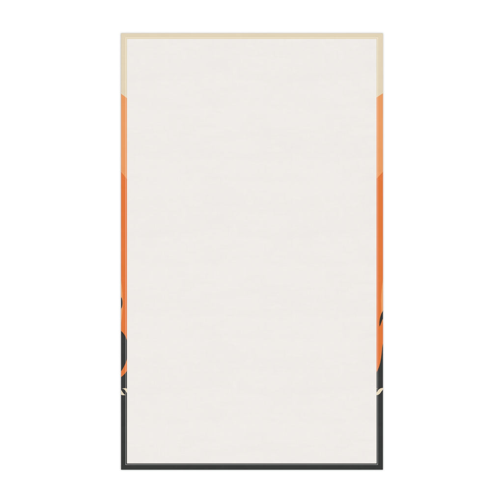 Cotton Twill Tea Towel - Alaska Tribal Puffins - AK State Line™ Collection