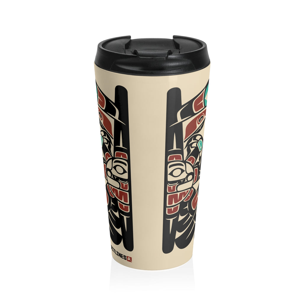 15 oz. Coffee Travel Tumbler | Classic Tribal Raven & Sun | Signature Collection