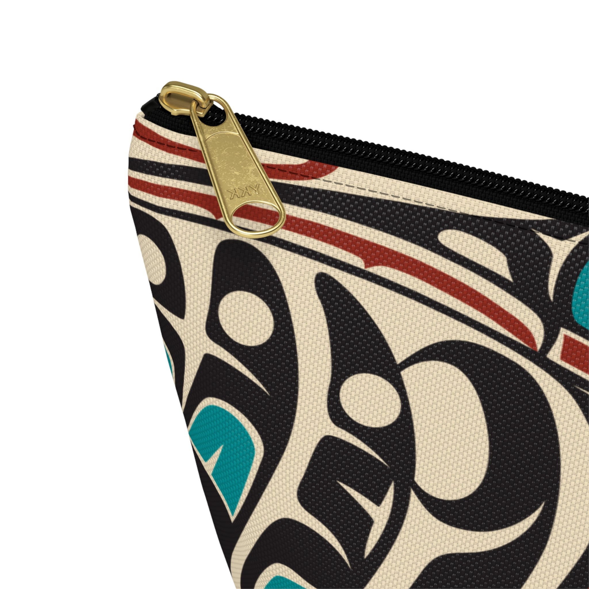 Copy of Travel Accessory Zipper Pouch - Rustic Alaska Tribal Hummingbird - AK State Line™ Collection