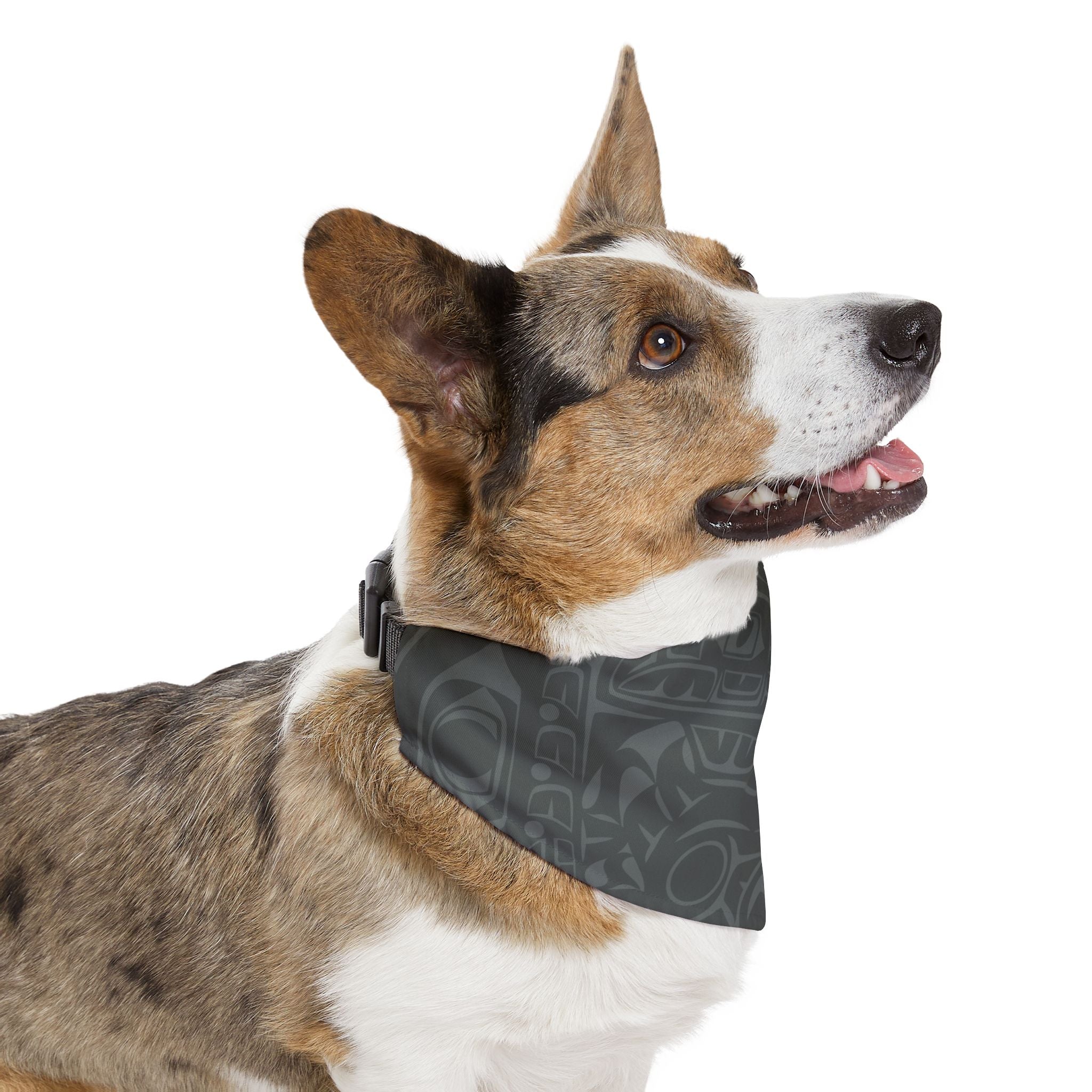 Pet Bandana Collar - Classic Tribal Print (Gray) Northern Spiritlines™